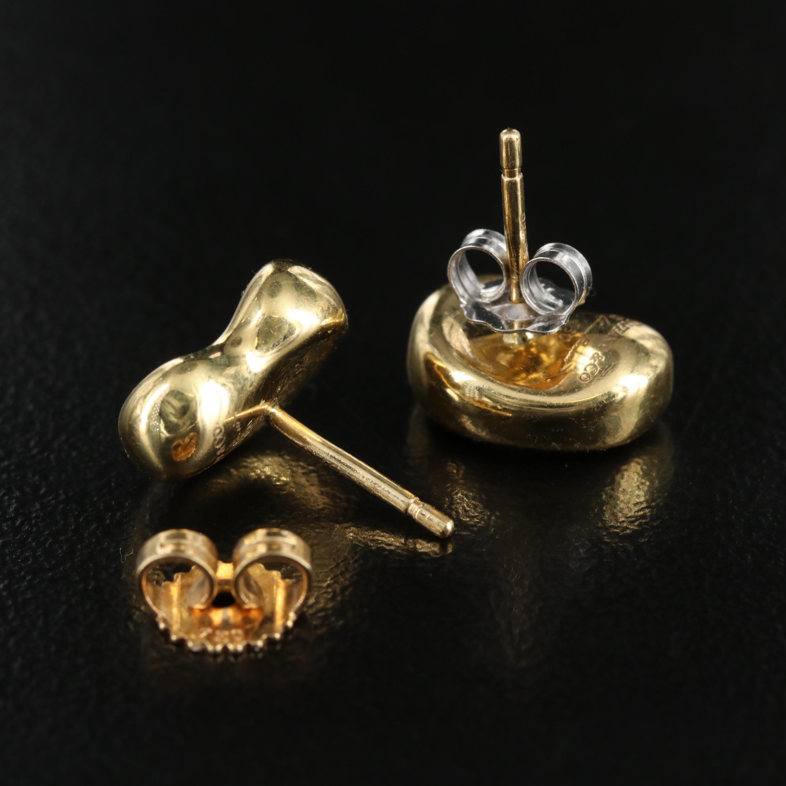 Elsa Peretti for Tiffany & Co. Bean Design 18K Earrings