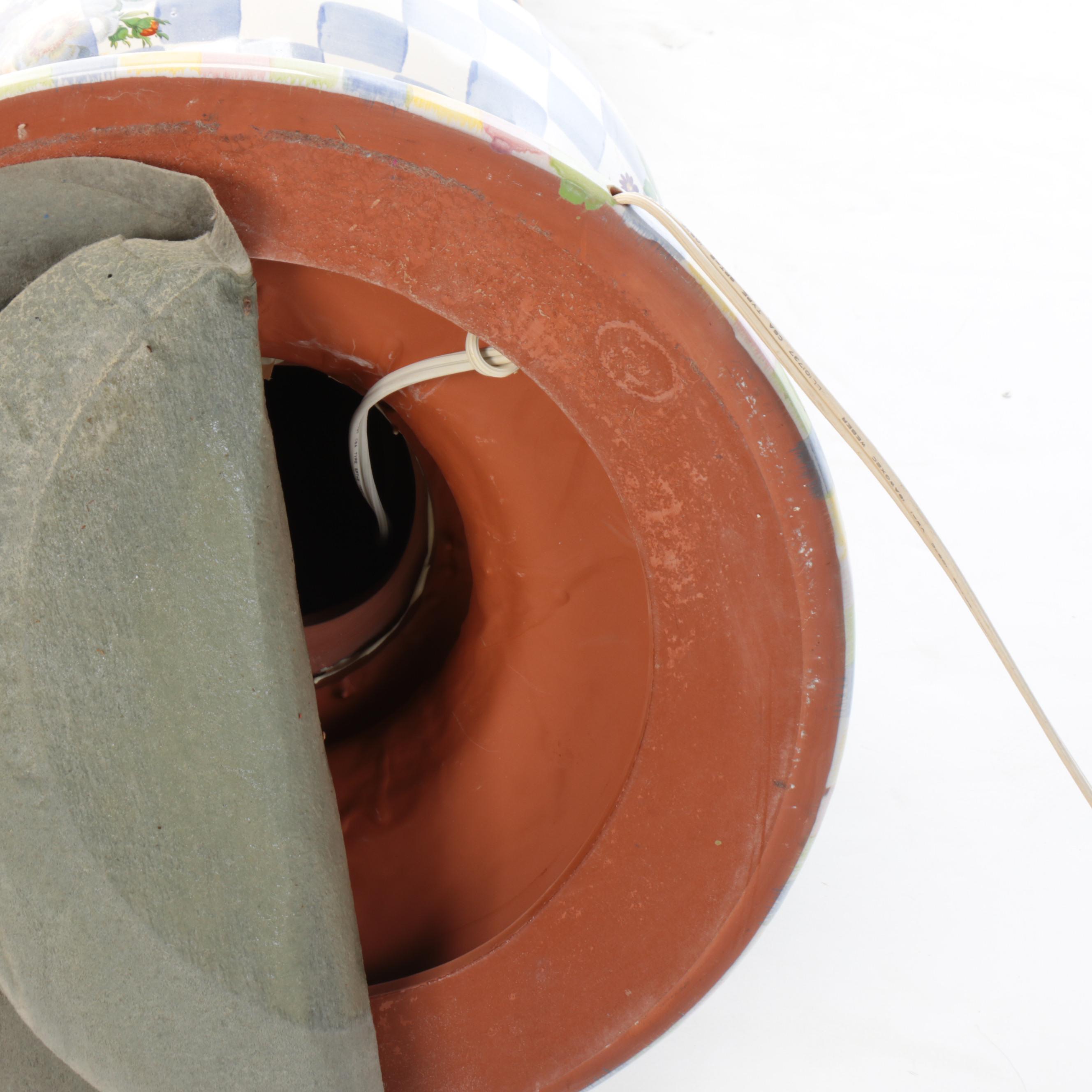 MacKenzie-Childs "Honeymoon Morning" Hand-Painted Floor Lamp with Custom Shade