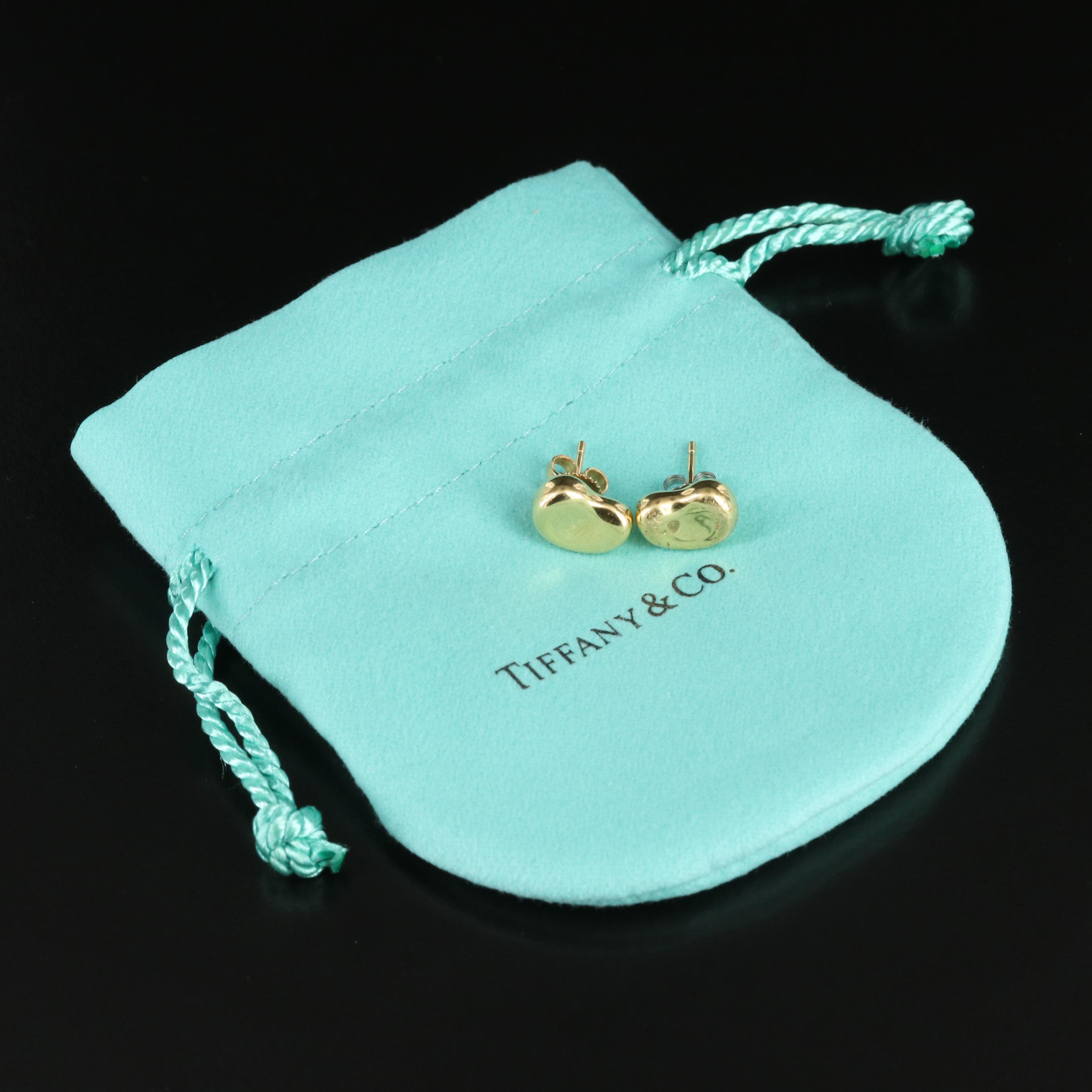 Elsa Peretti for Tiffany & Co. Bean Design 18K Earrings