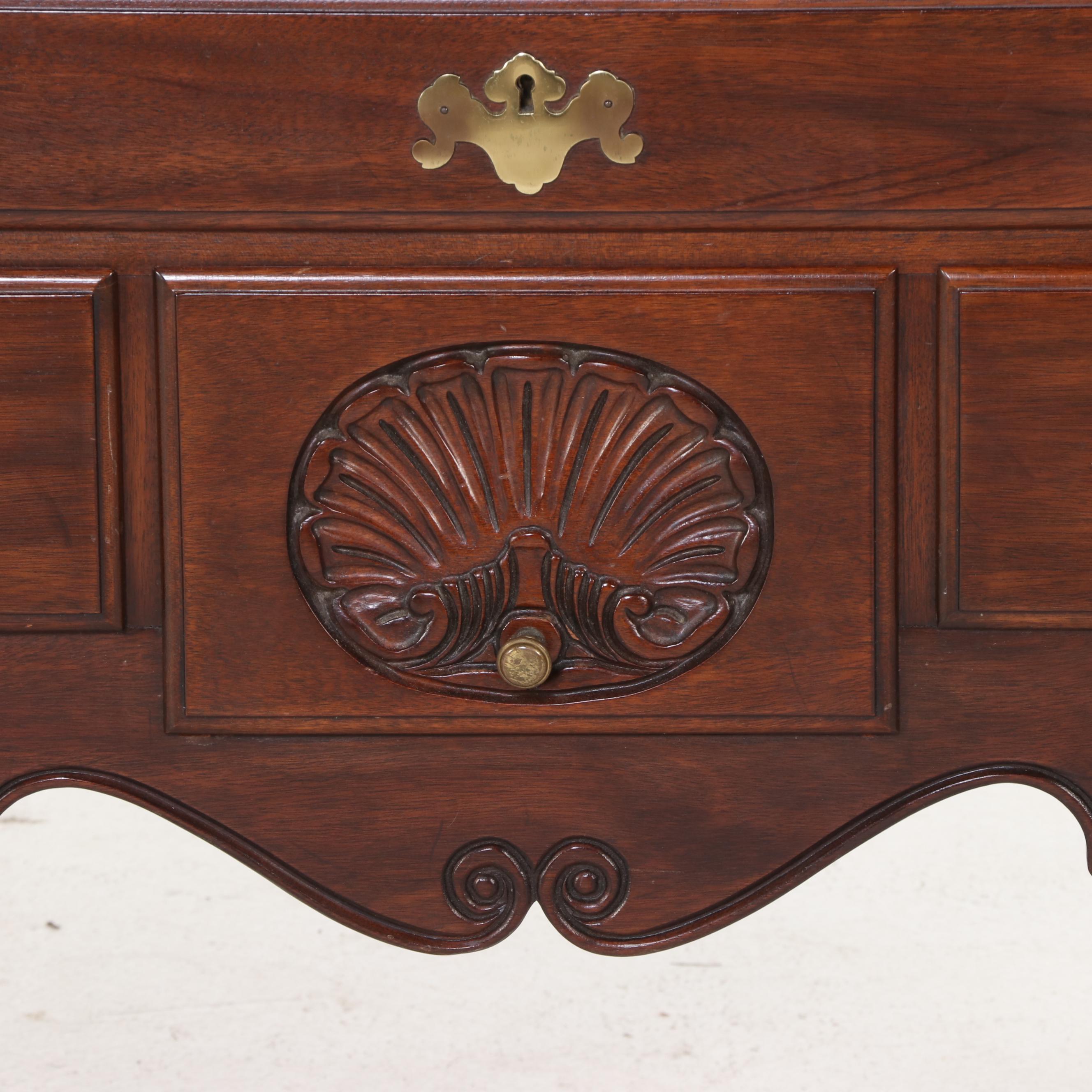 Virginia Galleries by Henkel-Harris Mahogany Highboy, Mid to Late 20th Century