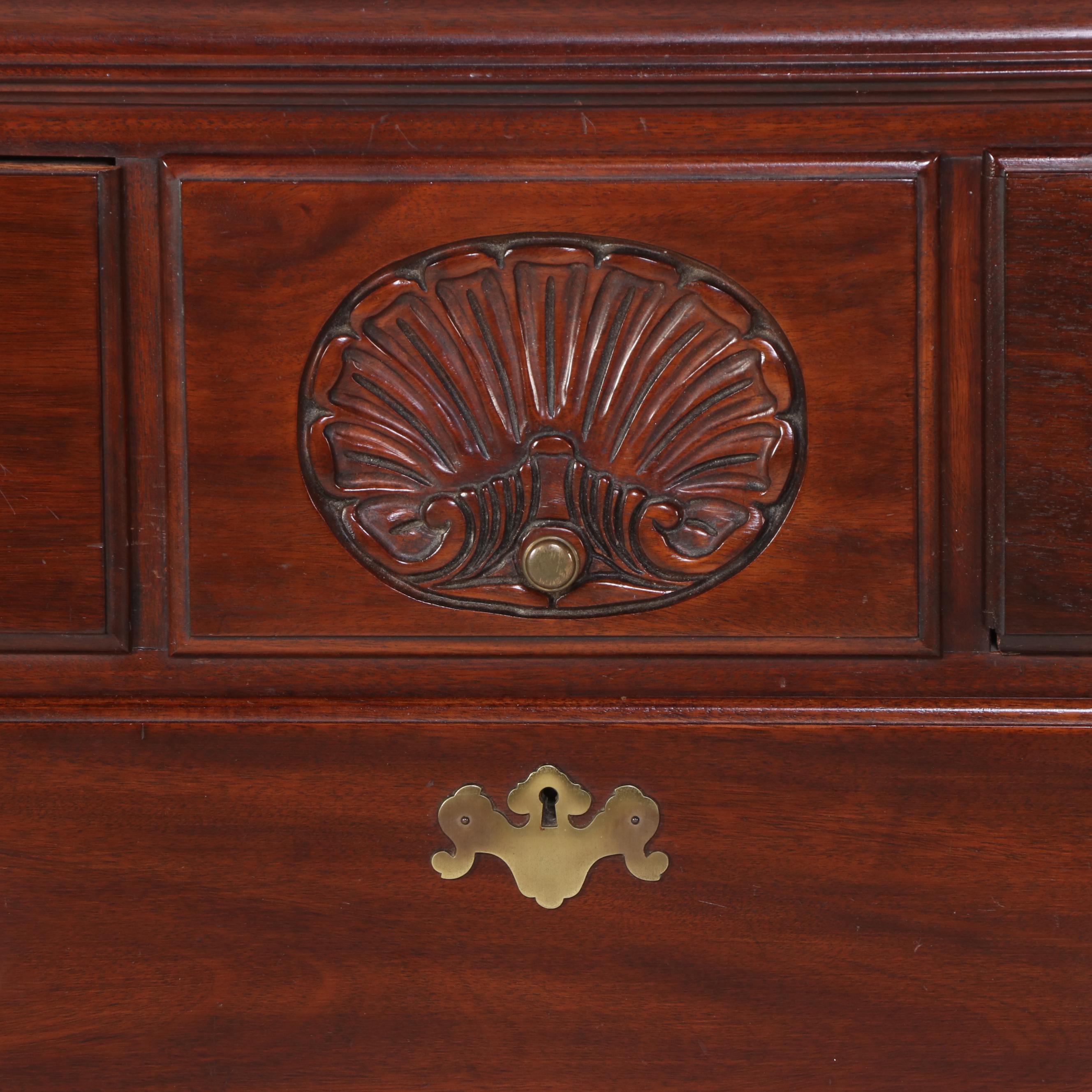 Virginia Galleries by Henkel-Harris Mahogany Highboy, Mid to Late 20th Century