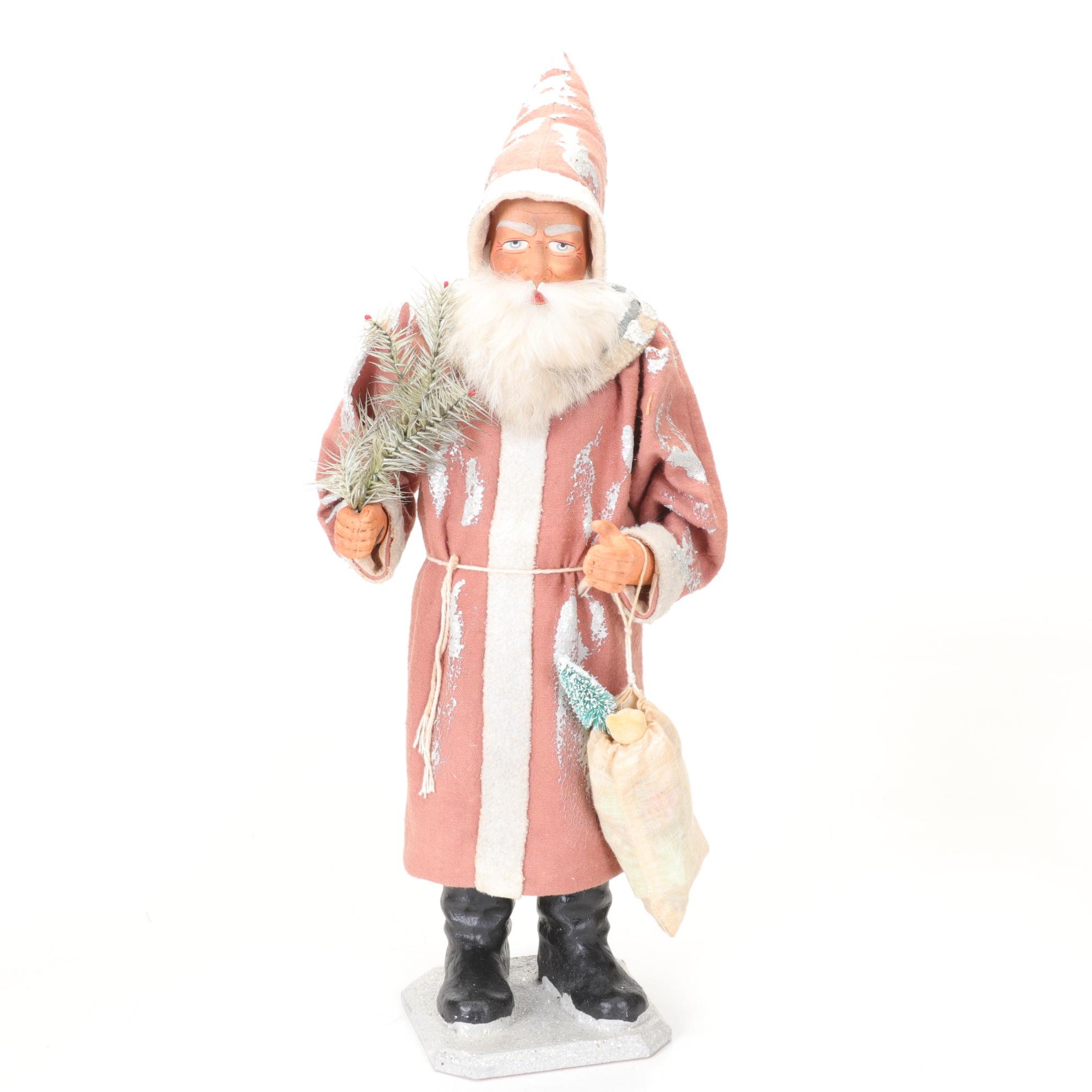 Hand-Crafted Composite Santa Candy Containers