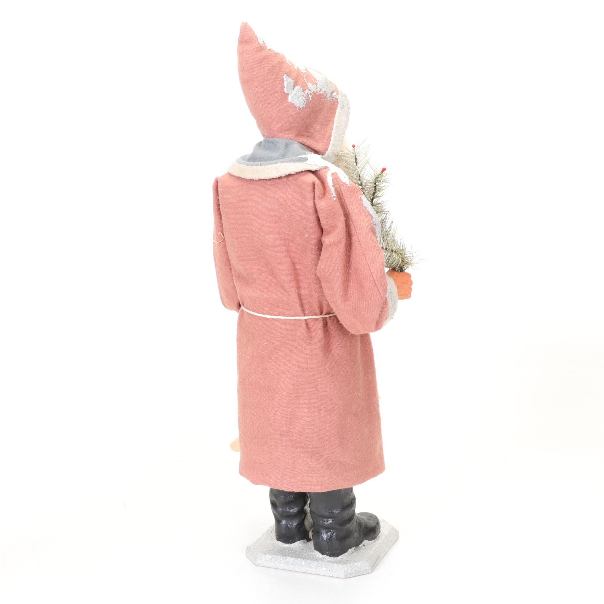 Hand-Crafted Composite Santa Candy Containers