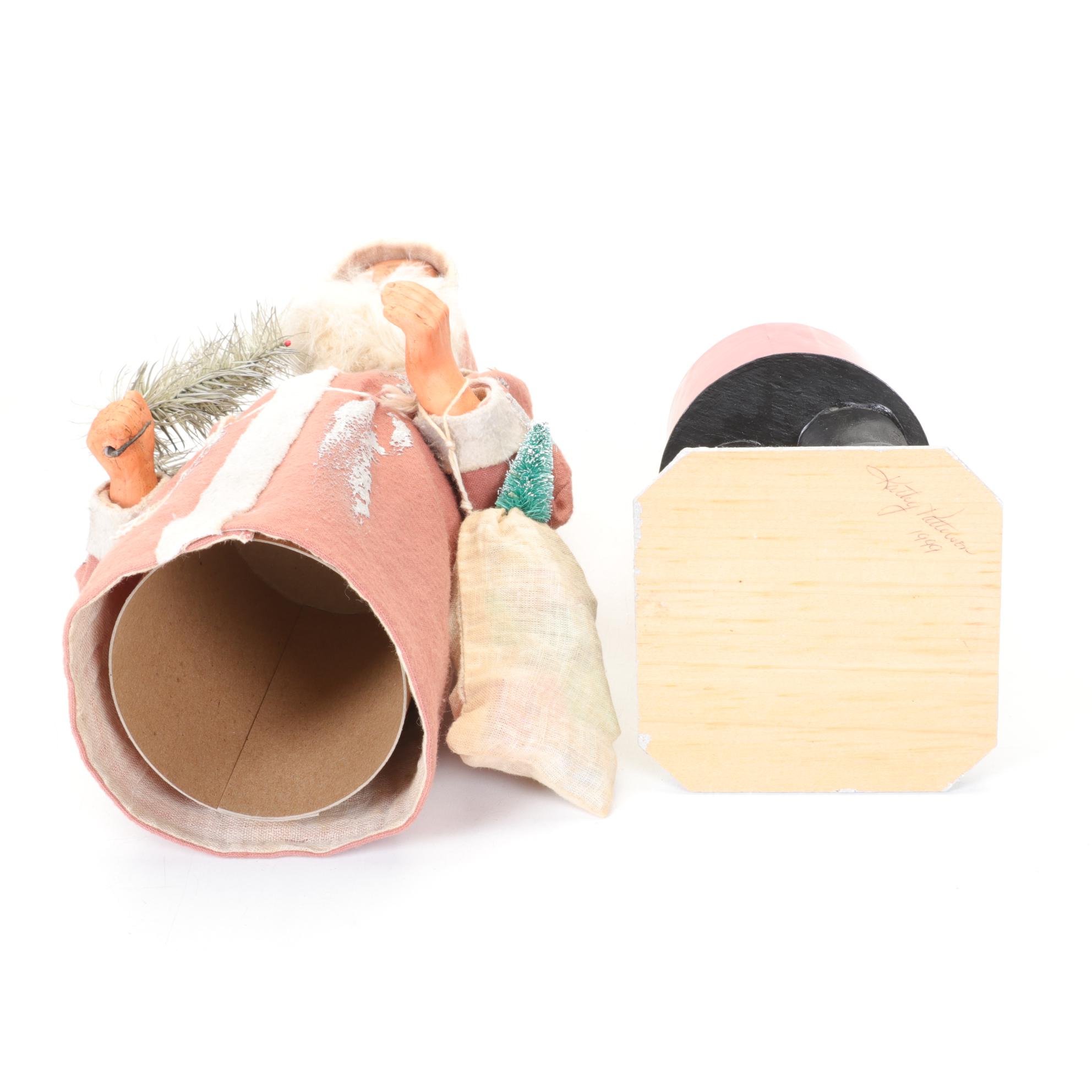 Hand-Crafted Composite Santa Candy Containers