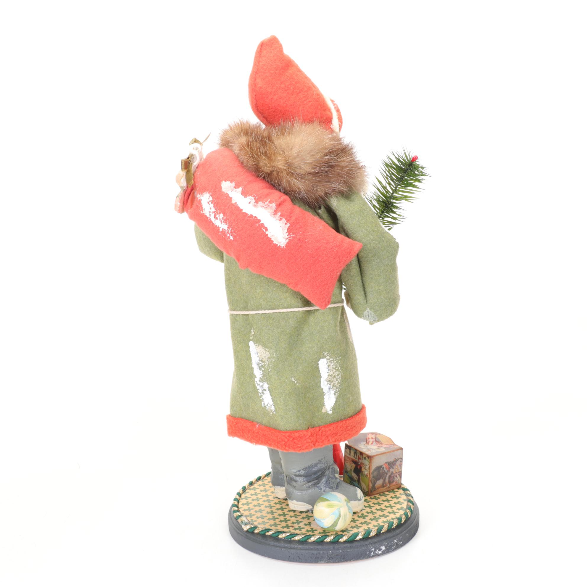 Hand-Crafted Composite Santa Candy Containers