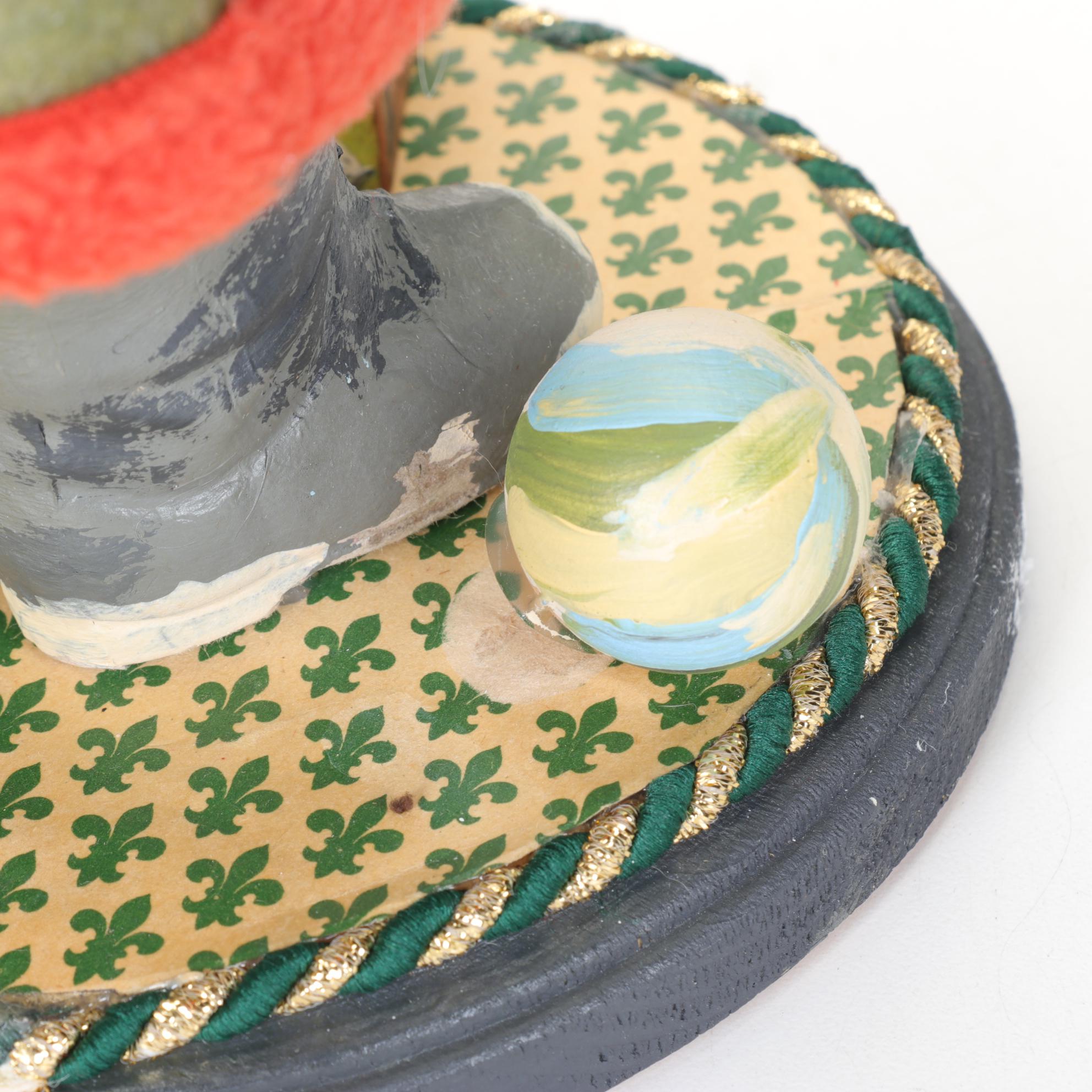 Hand-Crafted Composite Santa Candy Containers