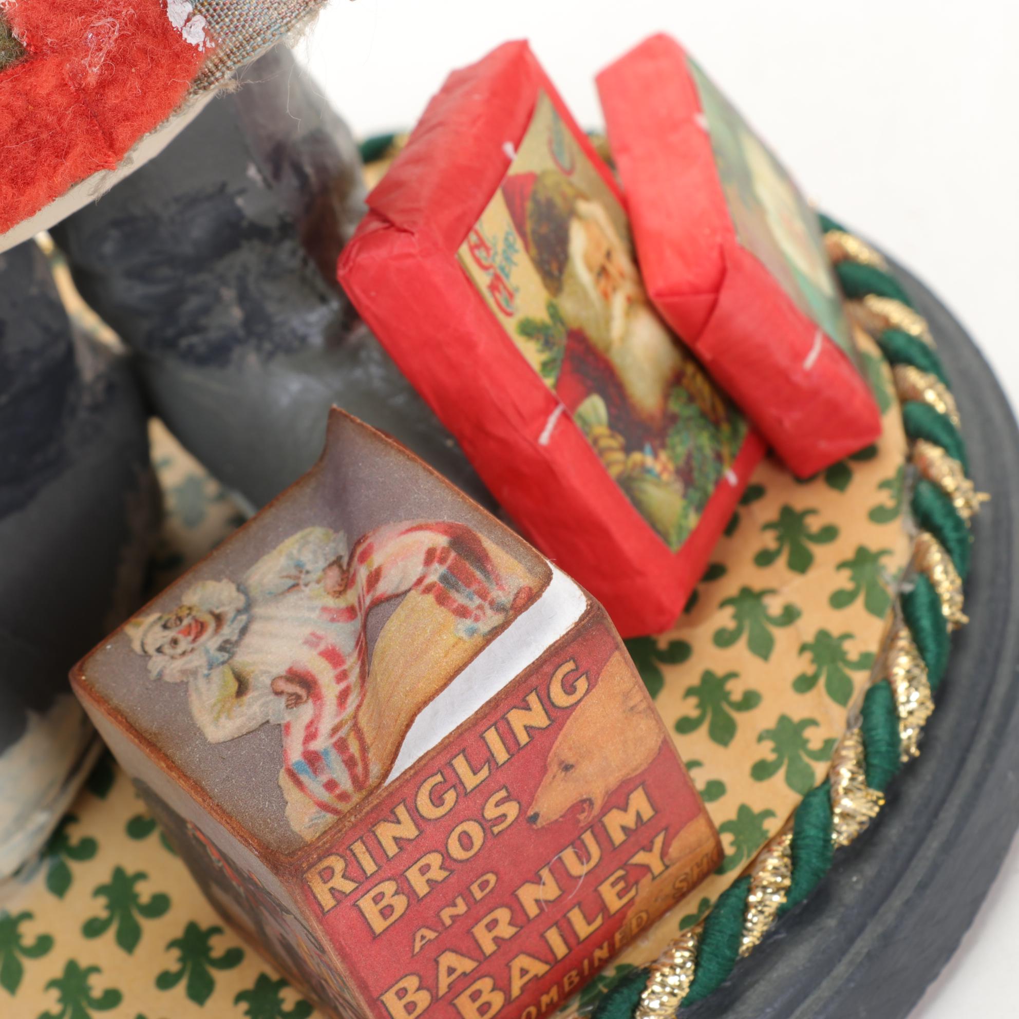 Hand-Crafted Composite Santa Candy Containers