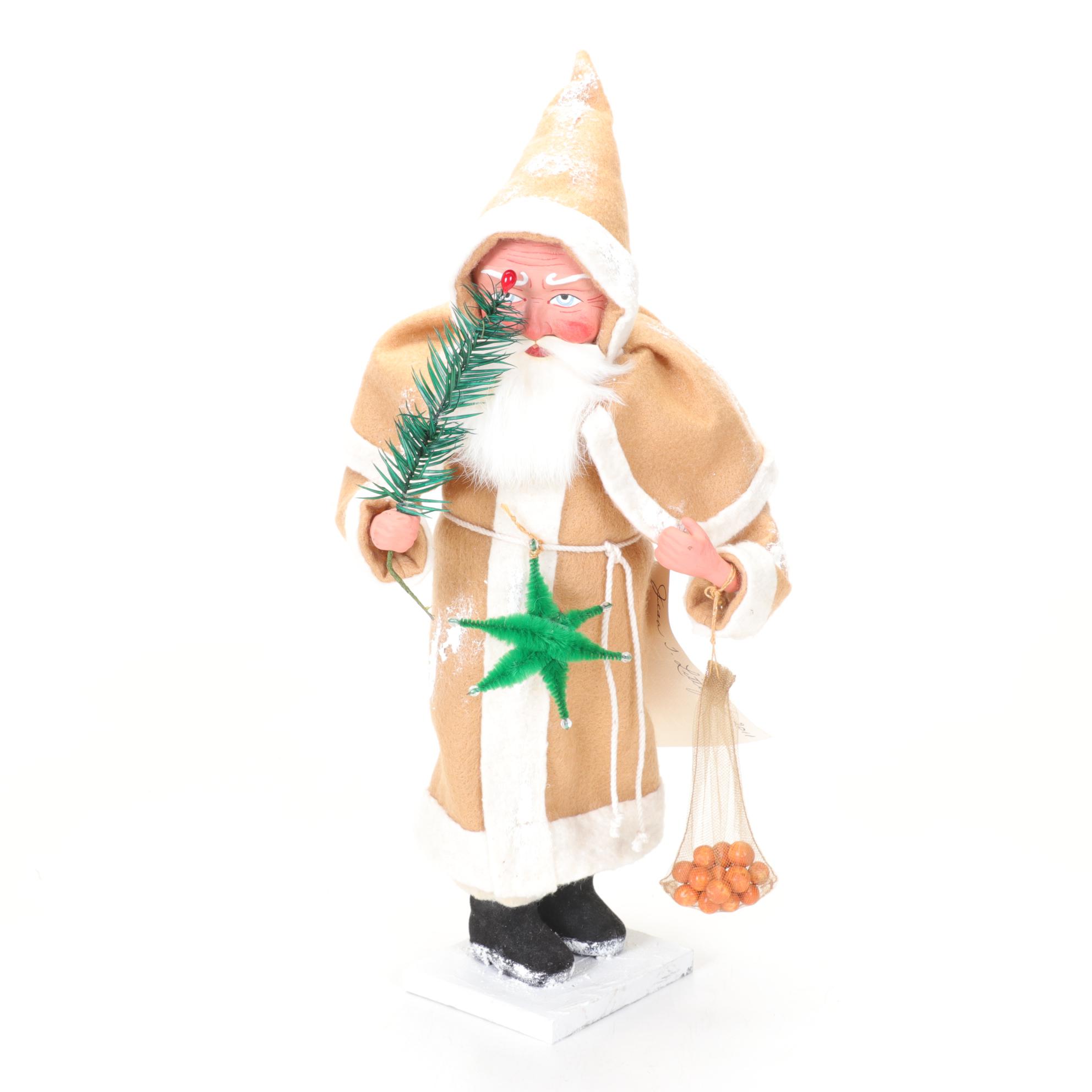 Hand-Crafted Composite Santa Candy Containers