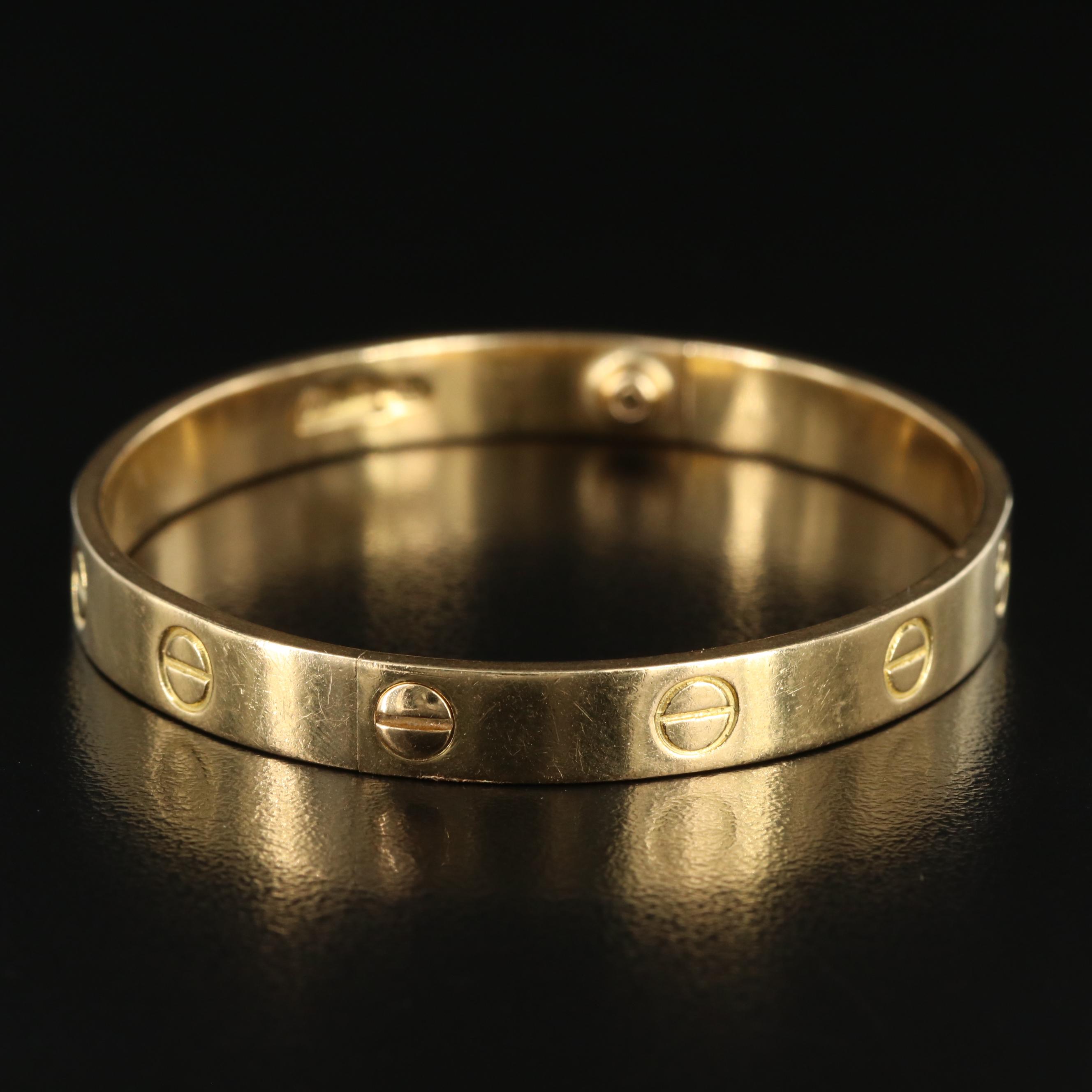 Cartier LOVE 18K Bracelet, Vintage Aldo Cipullo