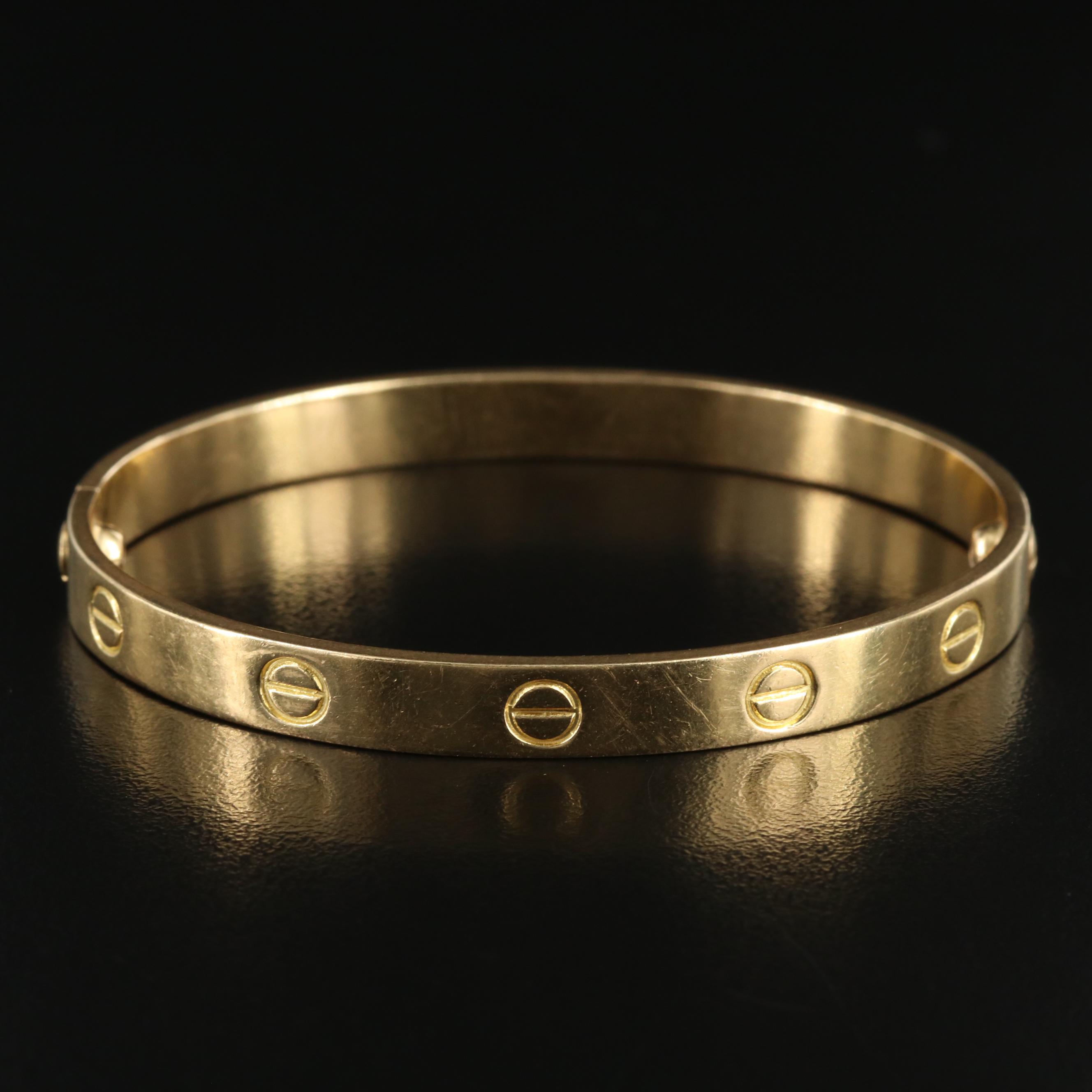 Cartier LOVE 18K Bracelet, Vintage Aldo Cipullo