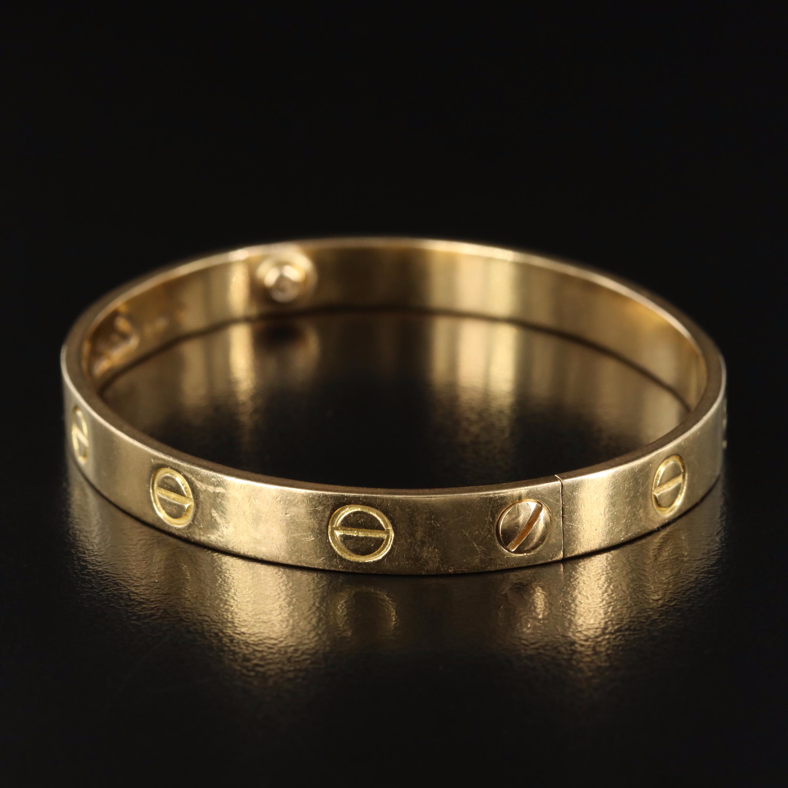 Cartier LOVE 18K Bracelet, Vintage Aldo Cipullo