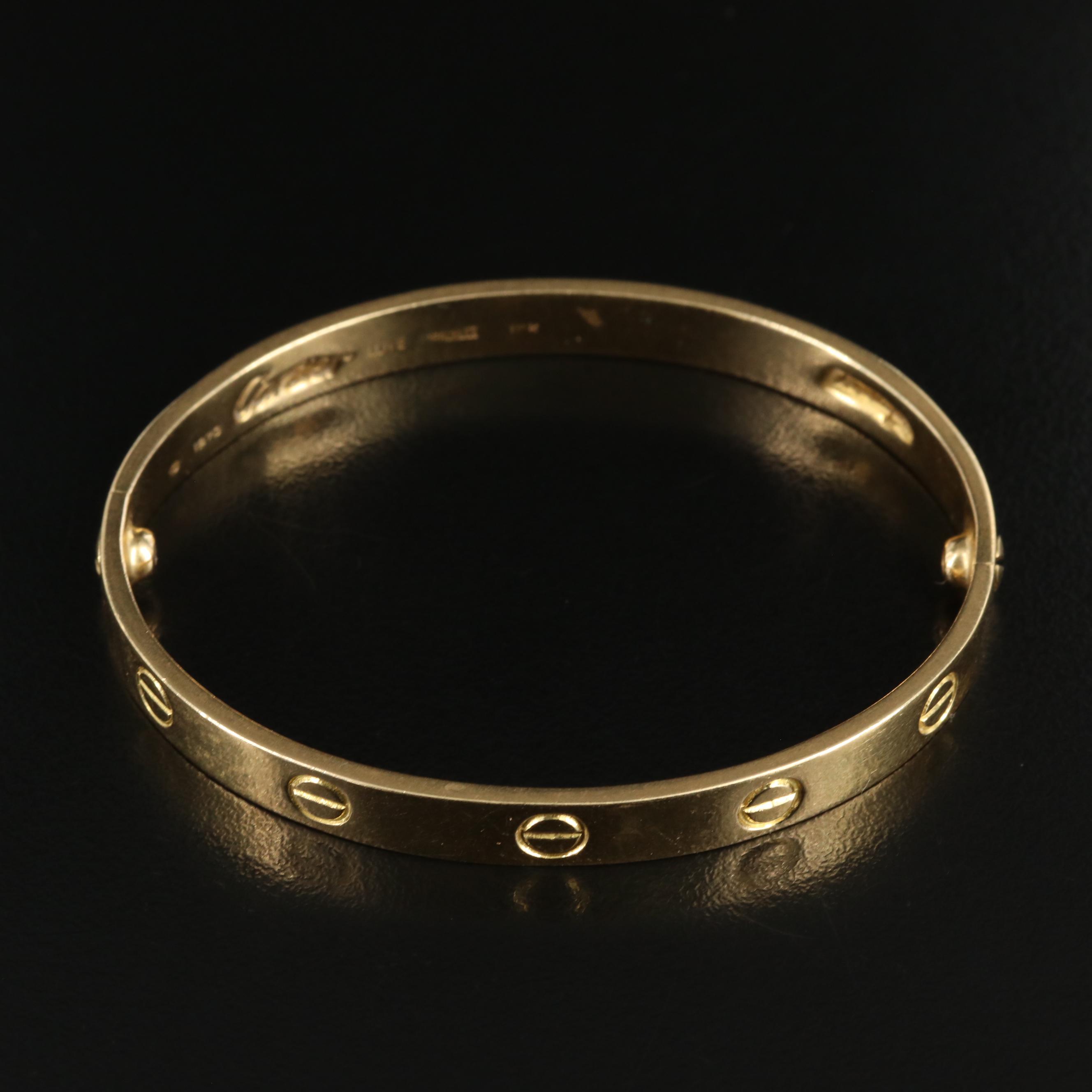 Cartier LOVE 18K Bracelet, Vintage Aldo Cipullo