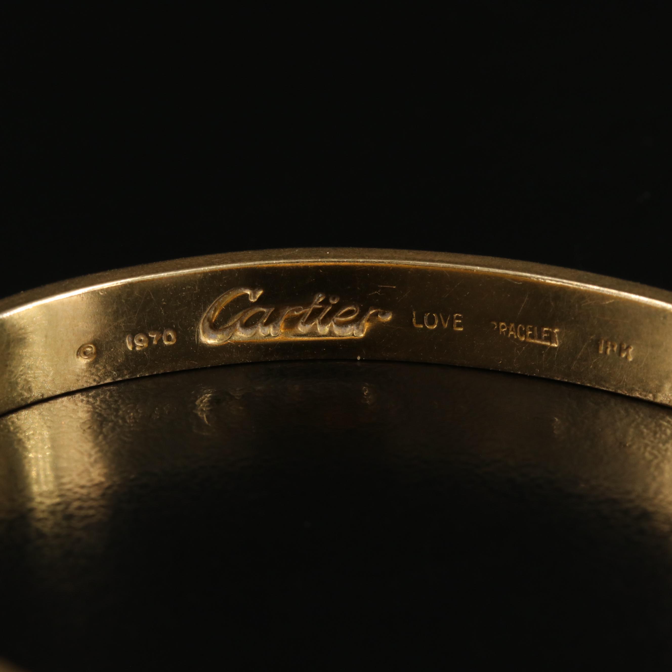 Cartier LOVE 18K Bracelet, Vintage Aldo Cipullo