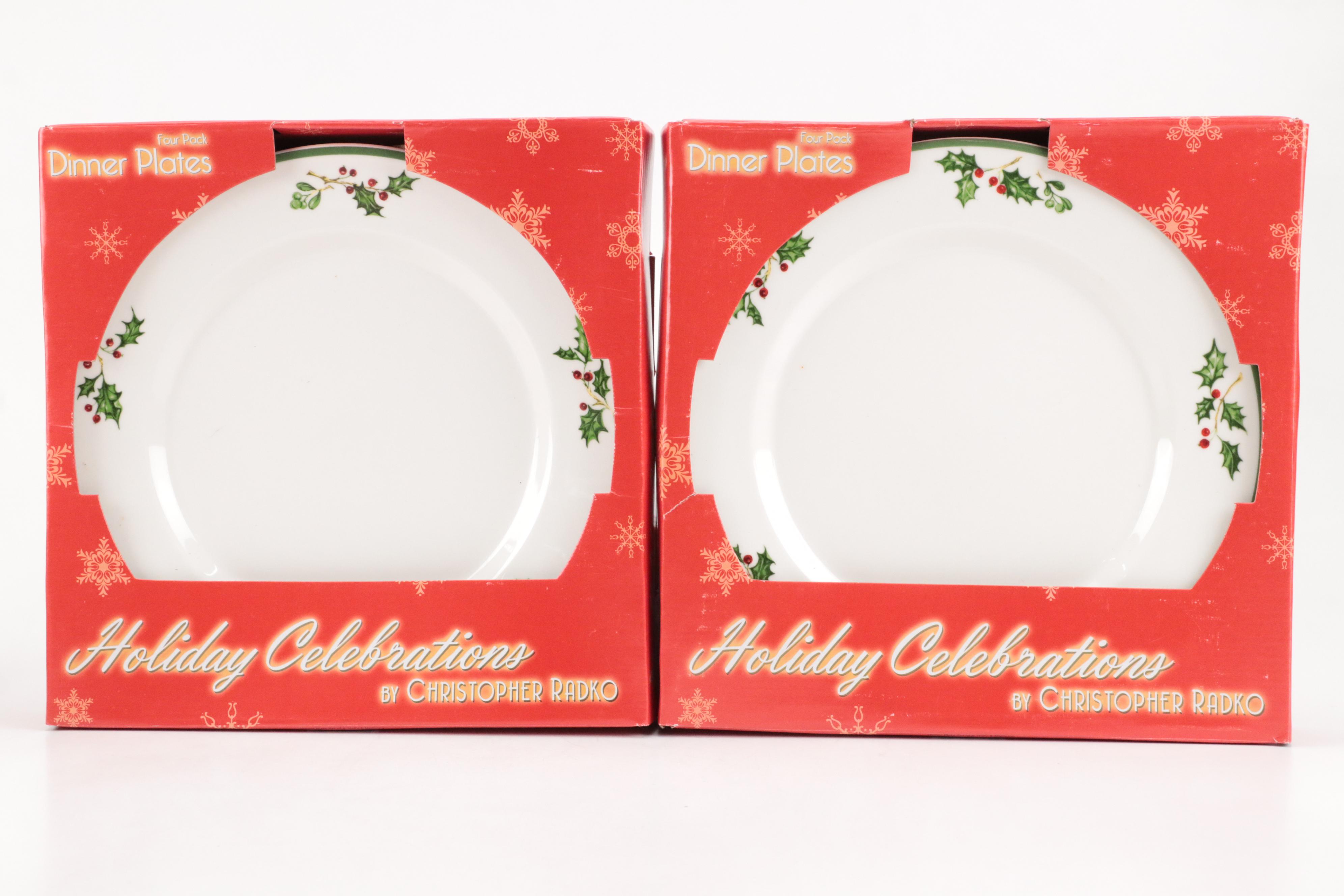 Starad Inc. Christopher Radko "Holiday Celebrations" Dinnerware