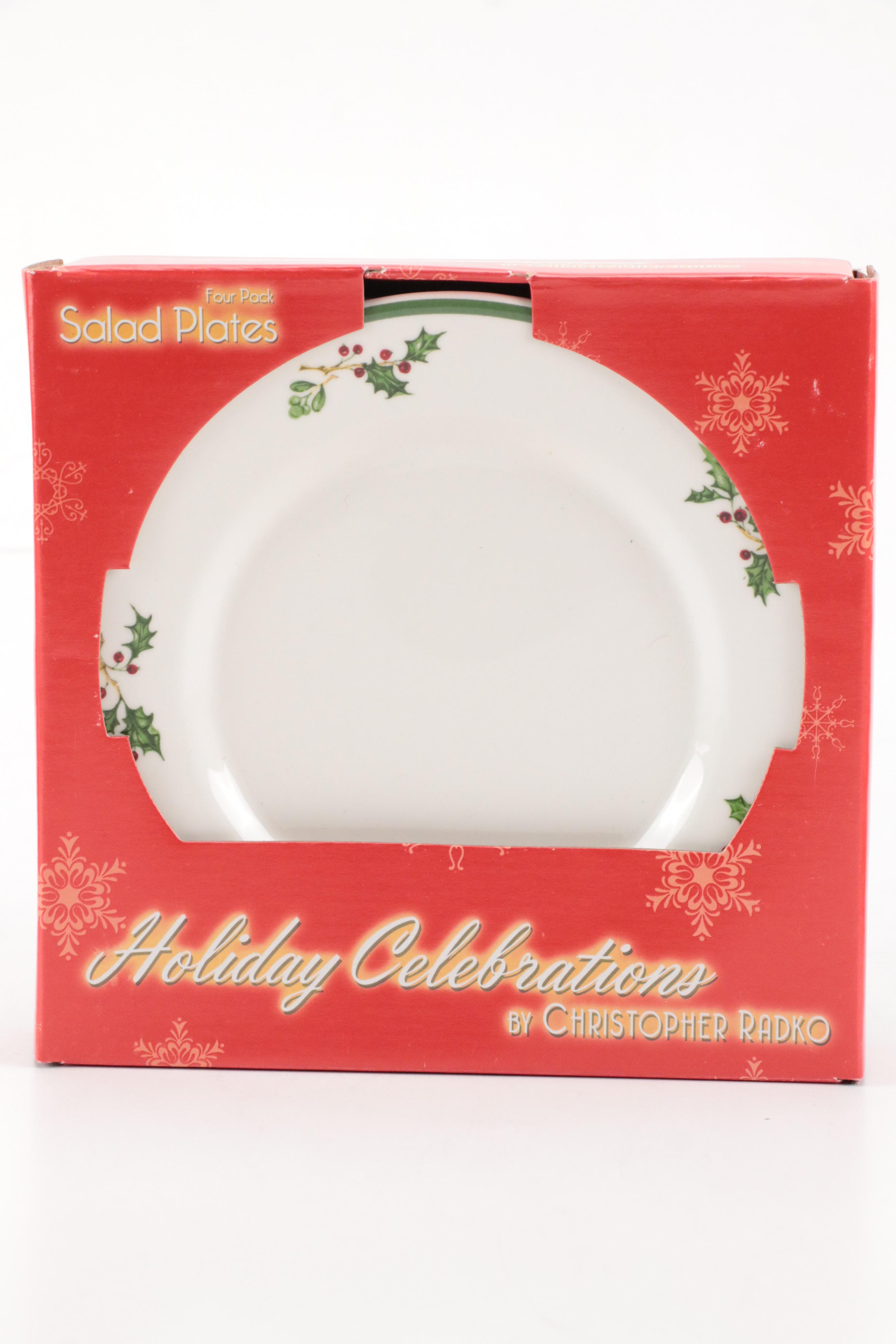 Starad Inc. Christopher Radko "Holiday Celebrations" Dinnerware