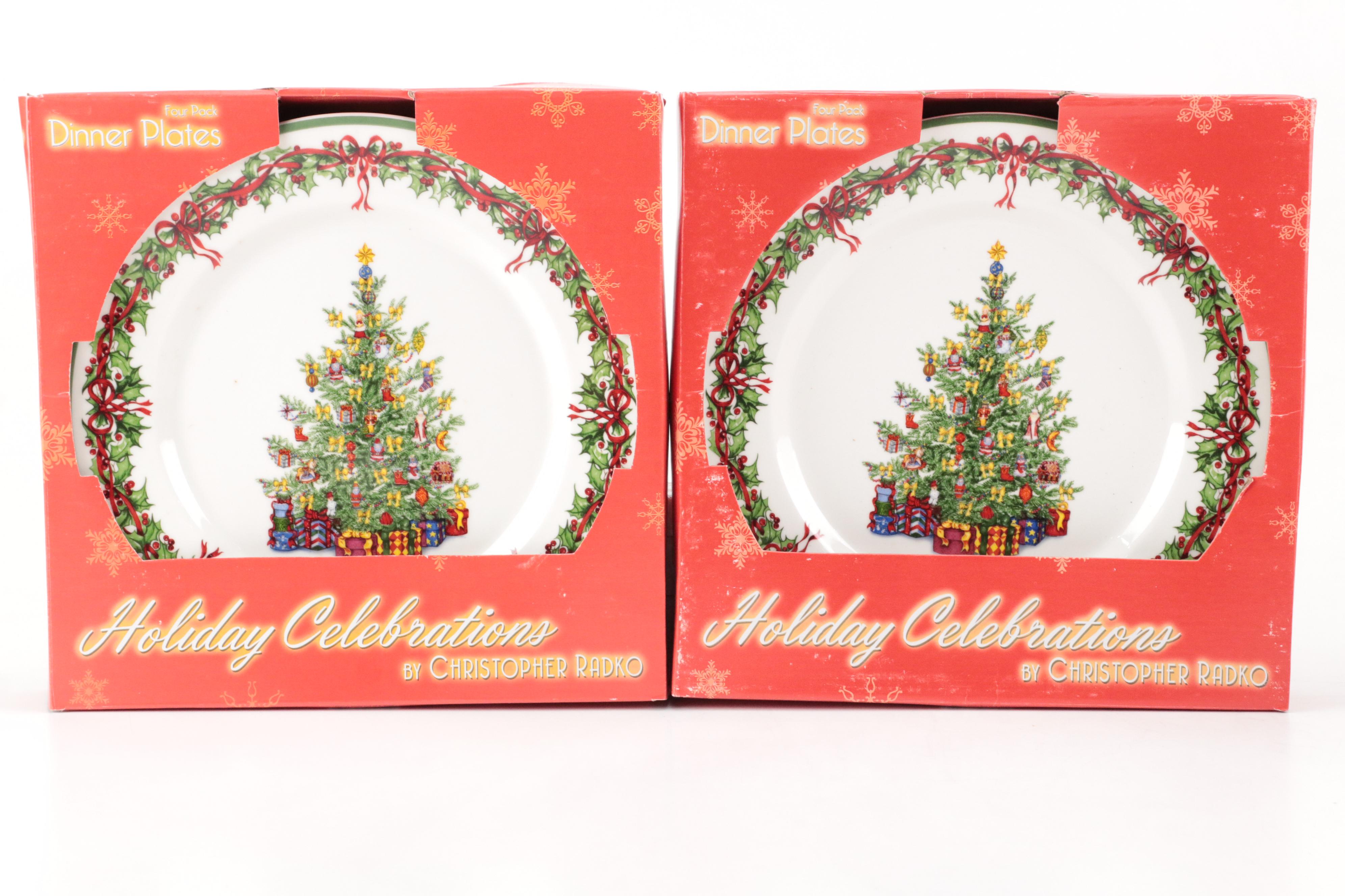 Starad Inc. Christopher Radko "Holiday Celebrations" Dinnerware