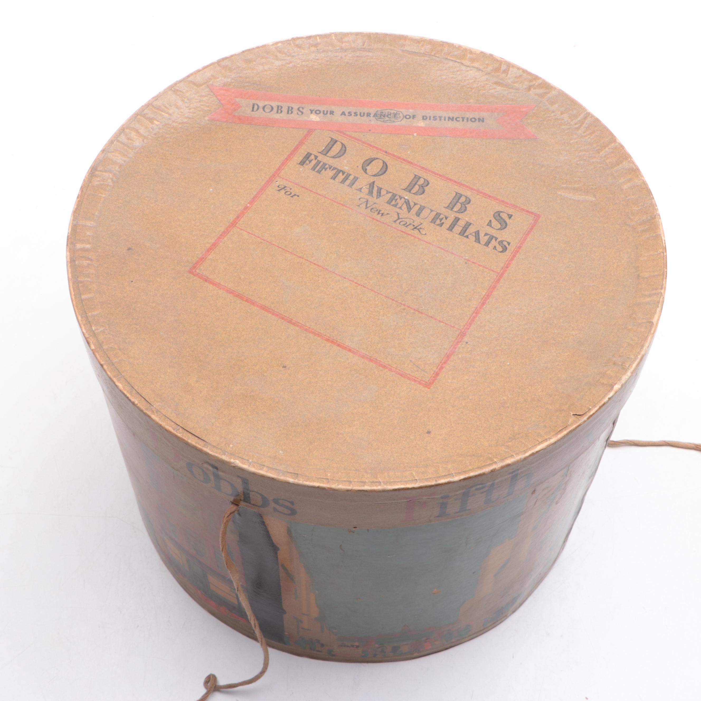 Dobbs Fifth Avenue Hat Box, Early 20th Century