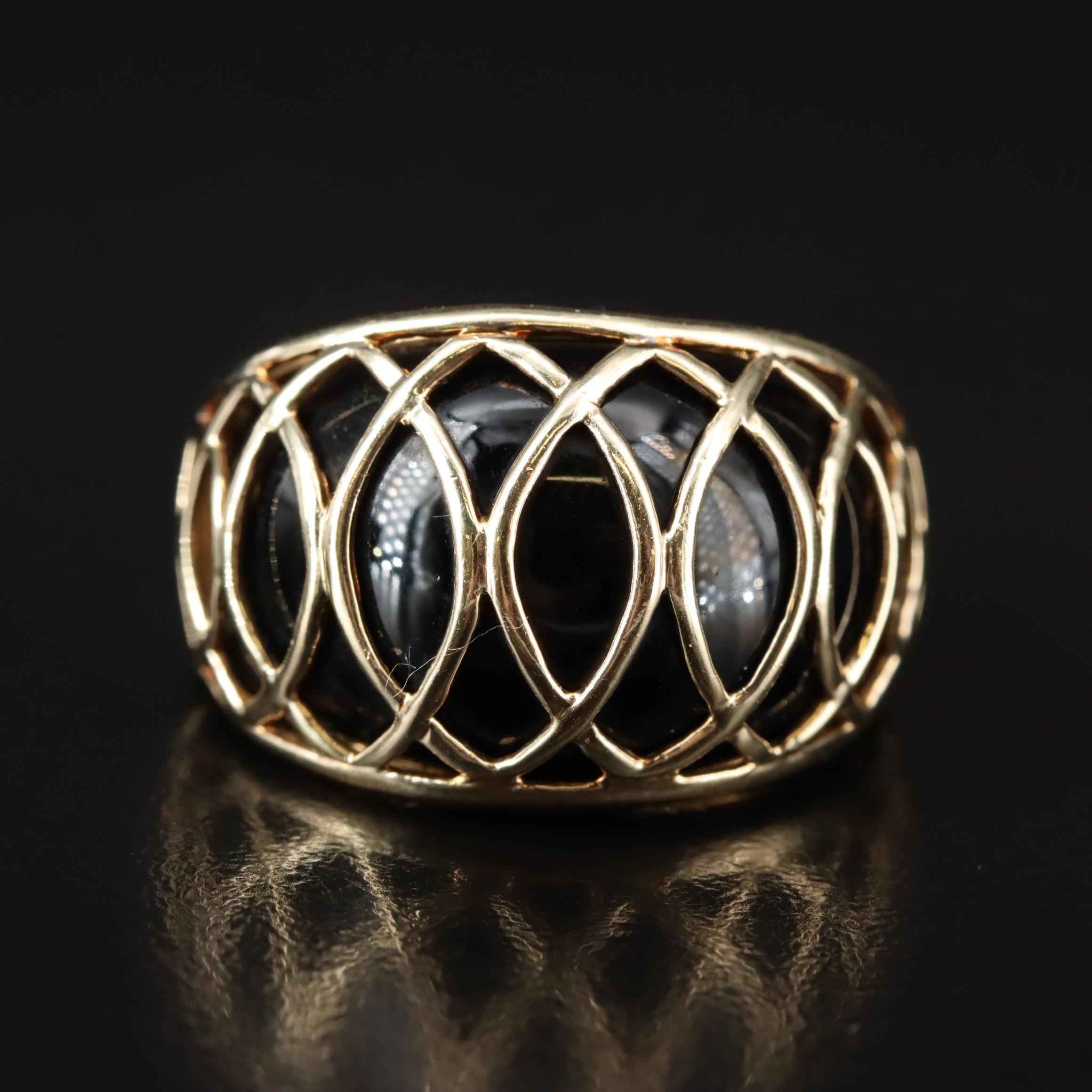 10K Black Onyx Ring