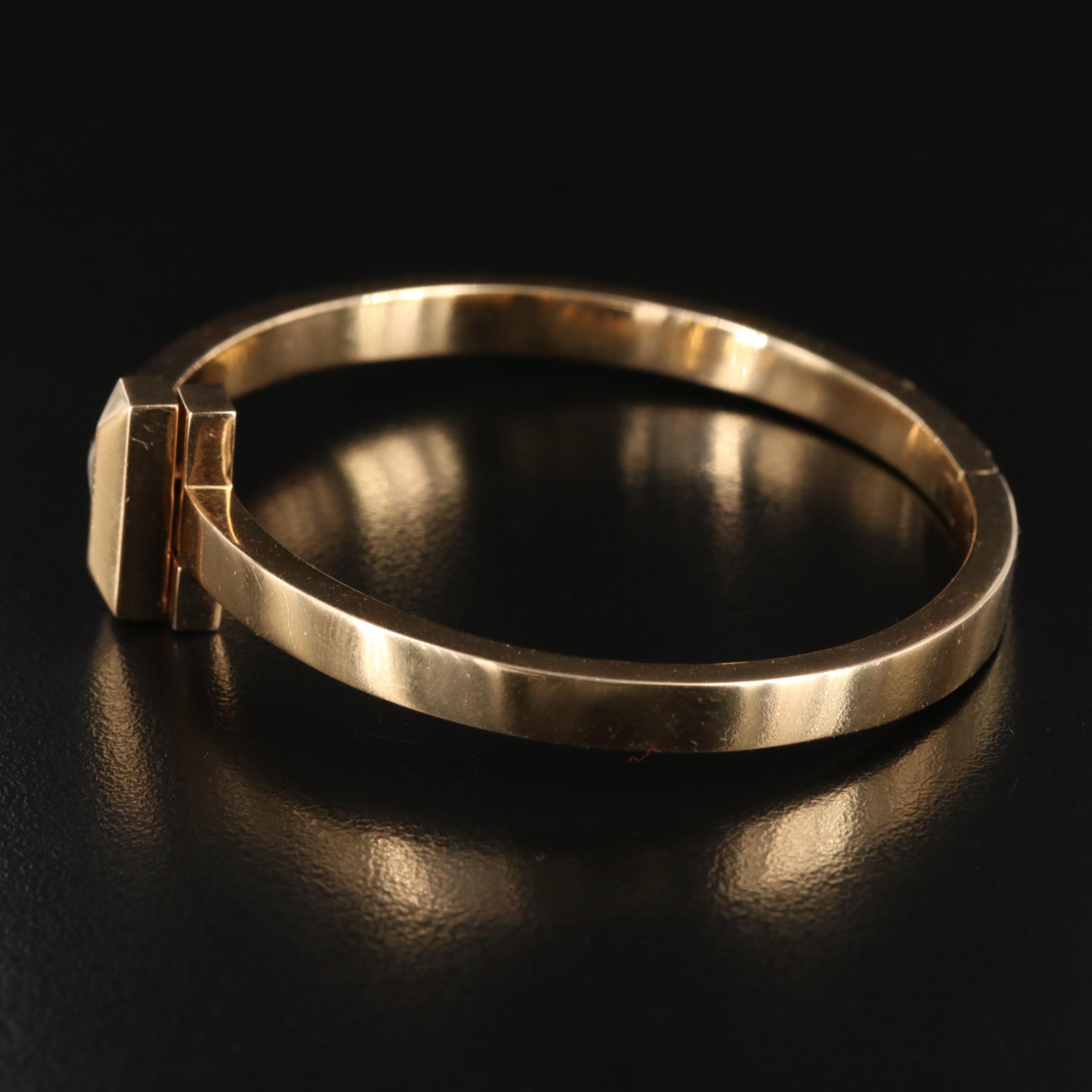 Tiffany & Co. "Tiffany T" T1 Hinged 18K Rose Gold Bracelet