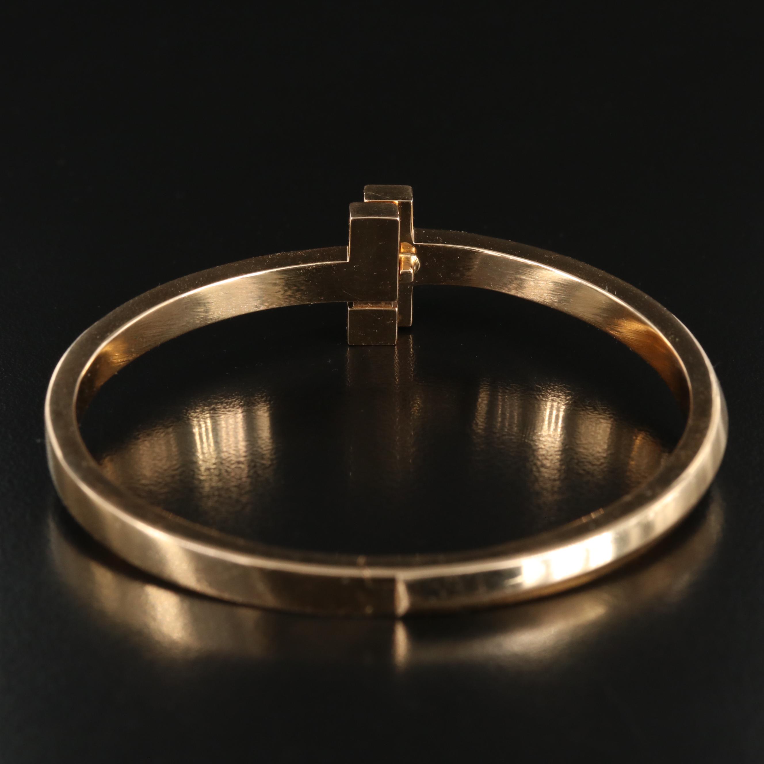 Tiffany & Co. "Tiffany T" T1 Hinged 18K Rose Gold Bracelet