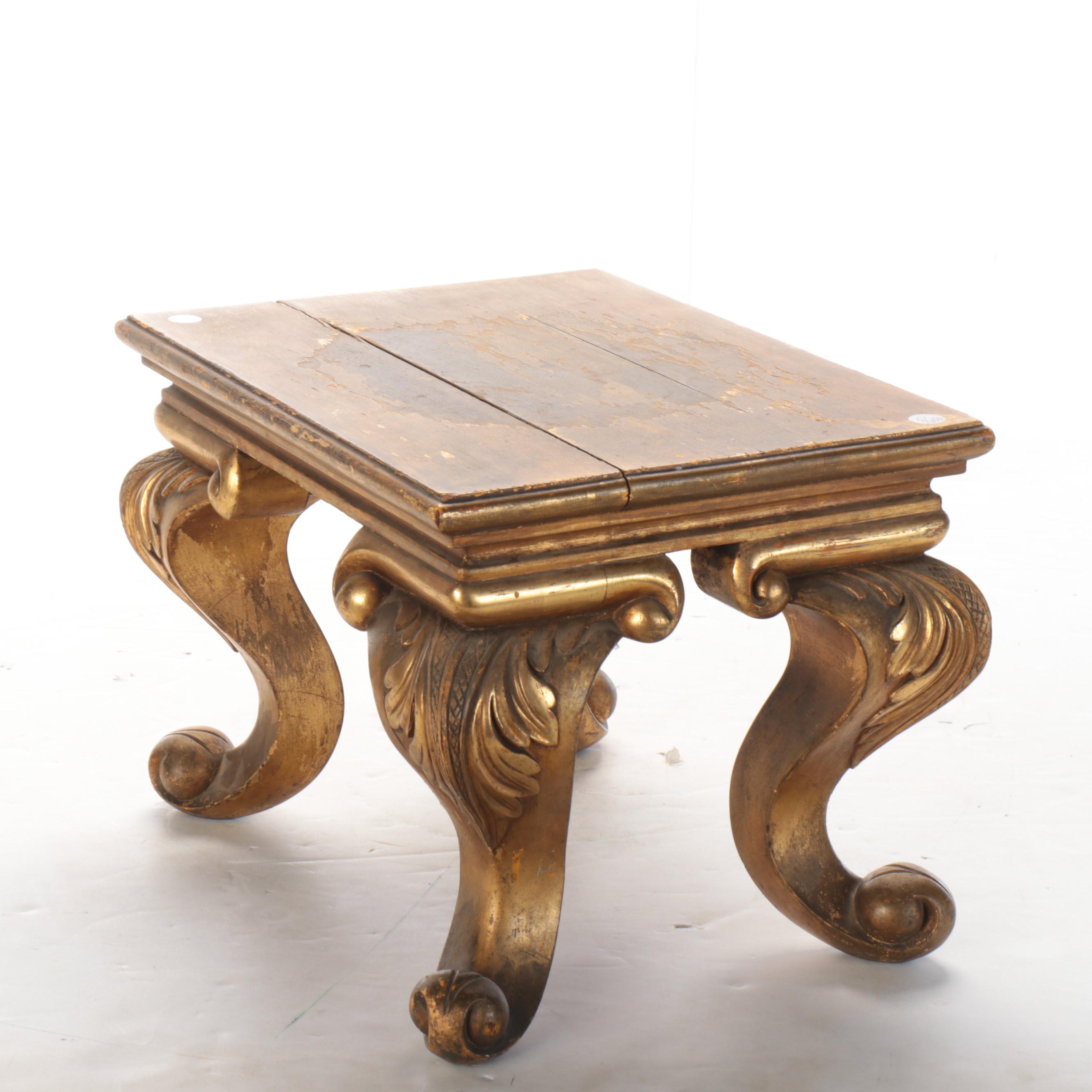Louis XIV Style Gilt Wood Footstool