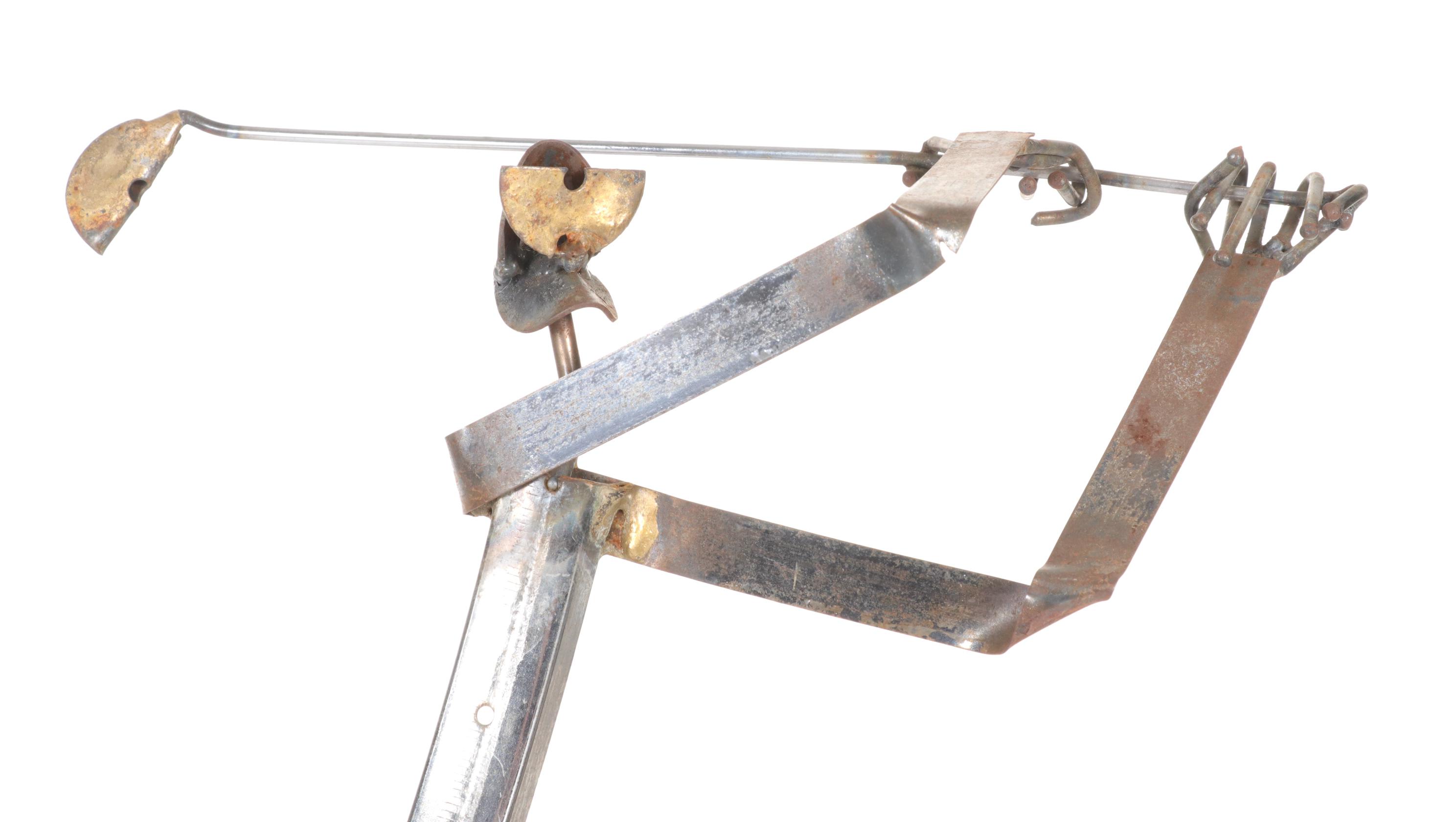 Bob Ragland Welded Metal Sculpture Of Golfing Figure, Late 20th Century