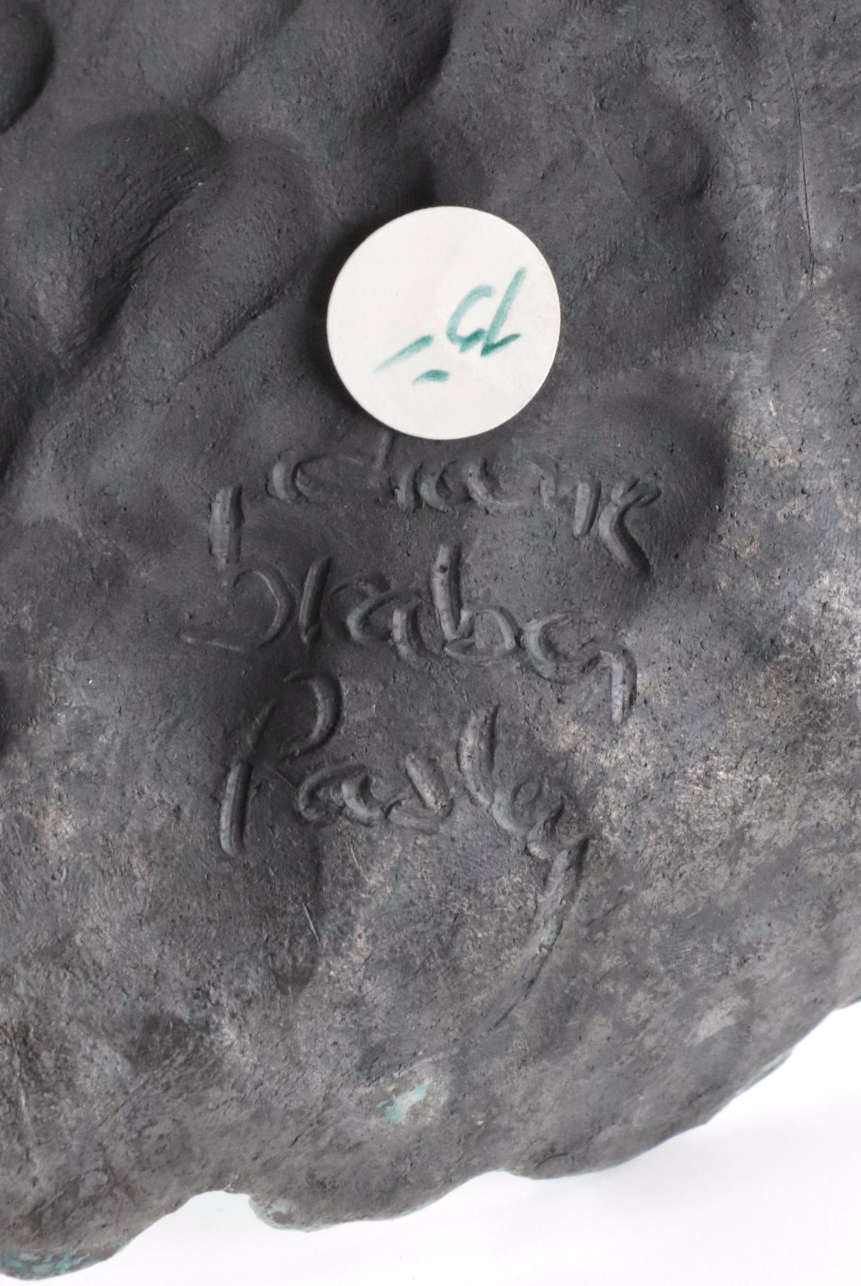 Diane Braben Pasley Ceramic Mask with Metal Buddha Silhouette