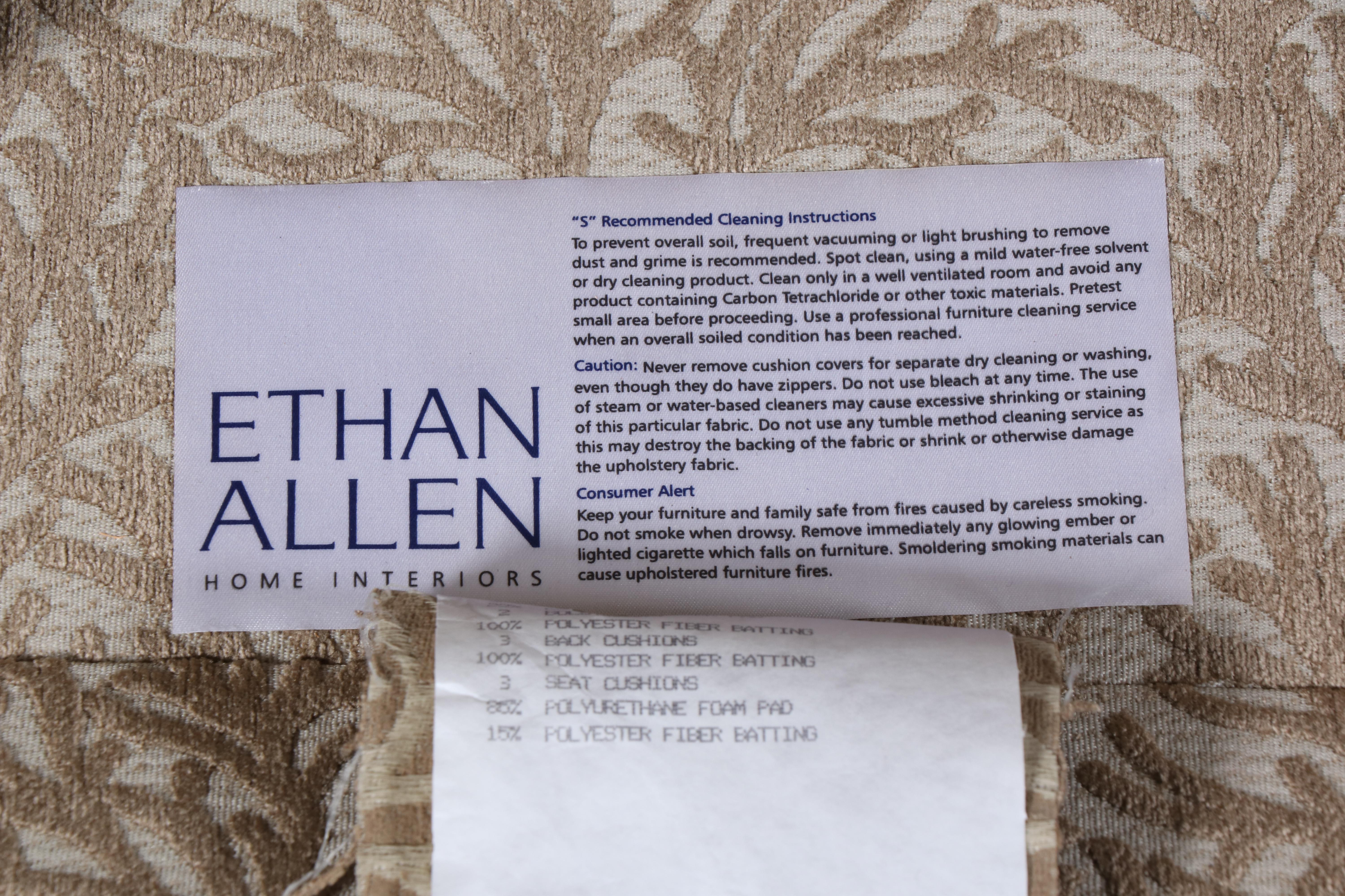 Ethan Allen Fabric Upholstered Sofa