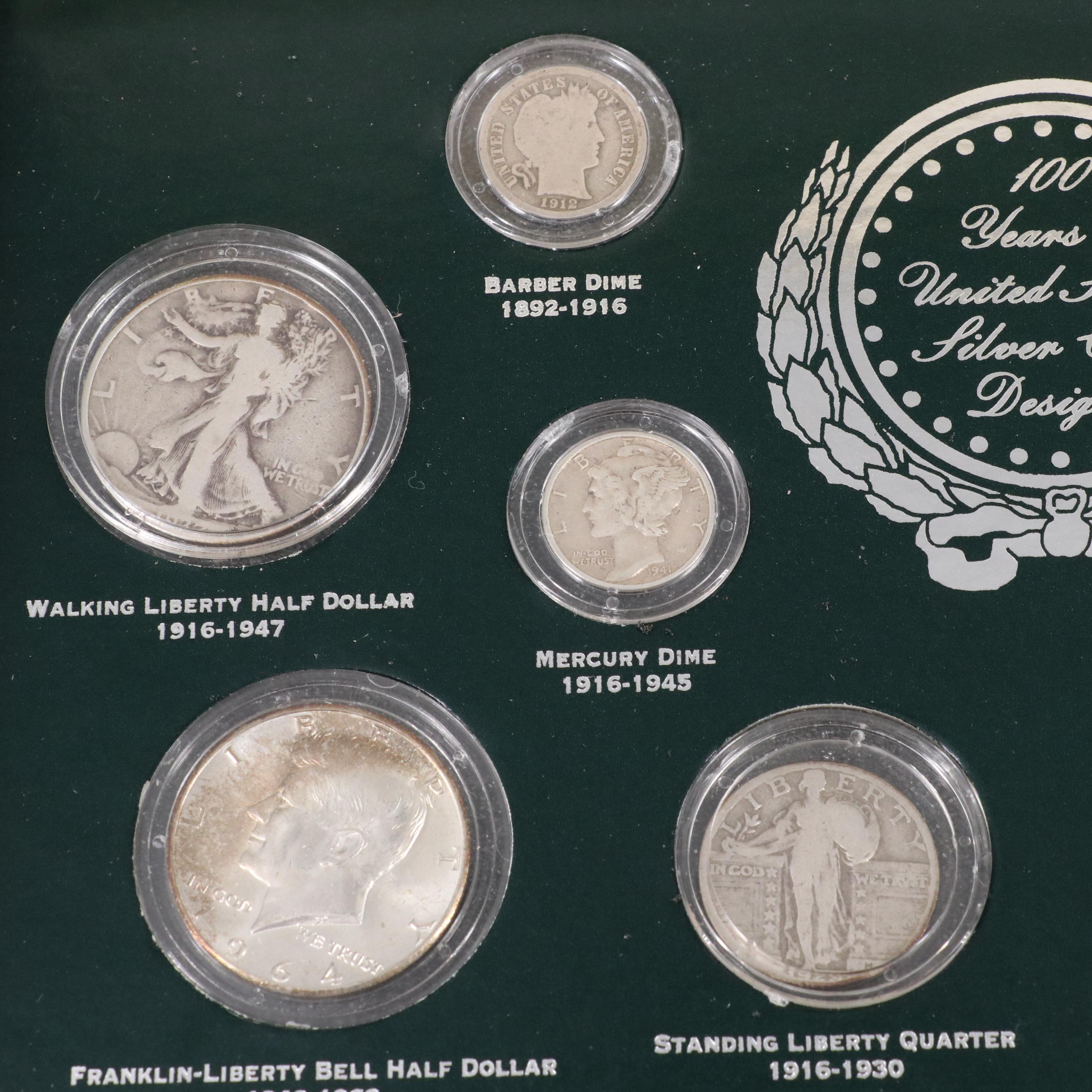 Set of Ten Silver U.S. Coins From the Last 100 Years and Two Others