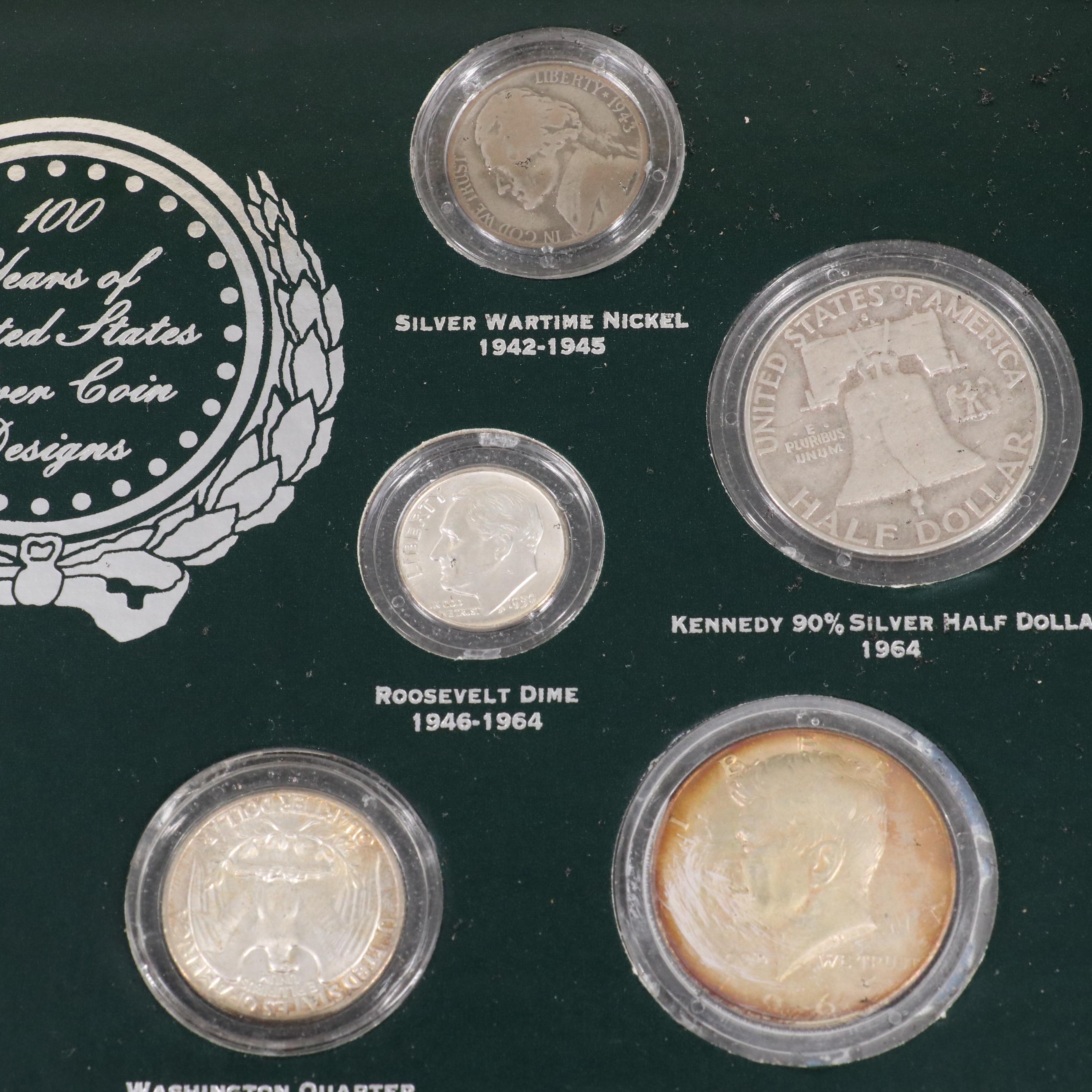 Set of Ten Silver U.S. Coins From the Last 100 Years and Two Others