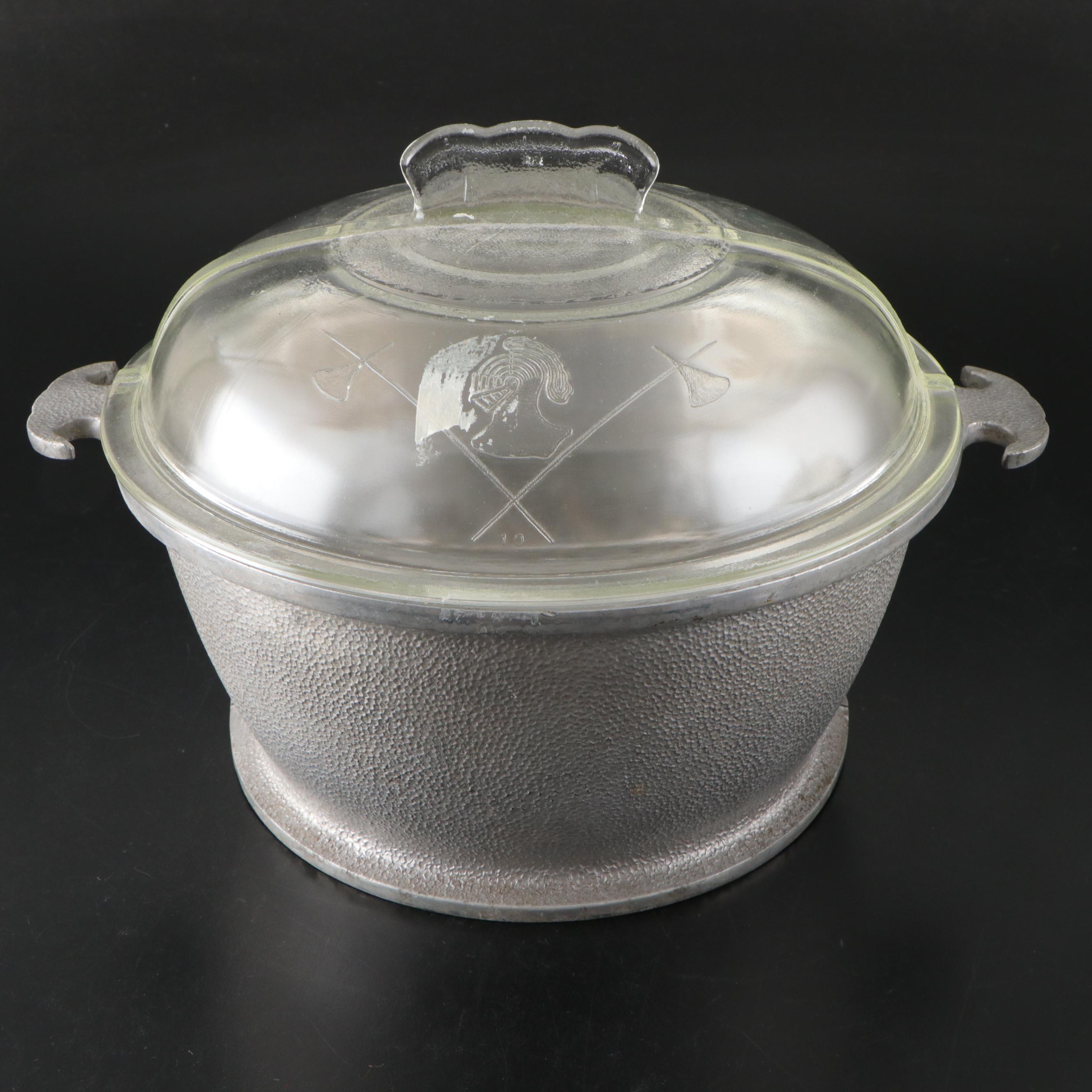 Guardian Service Aluminum Casserole Cookware With Glass Lids, Mid-20th Century