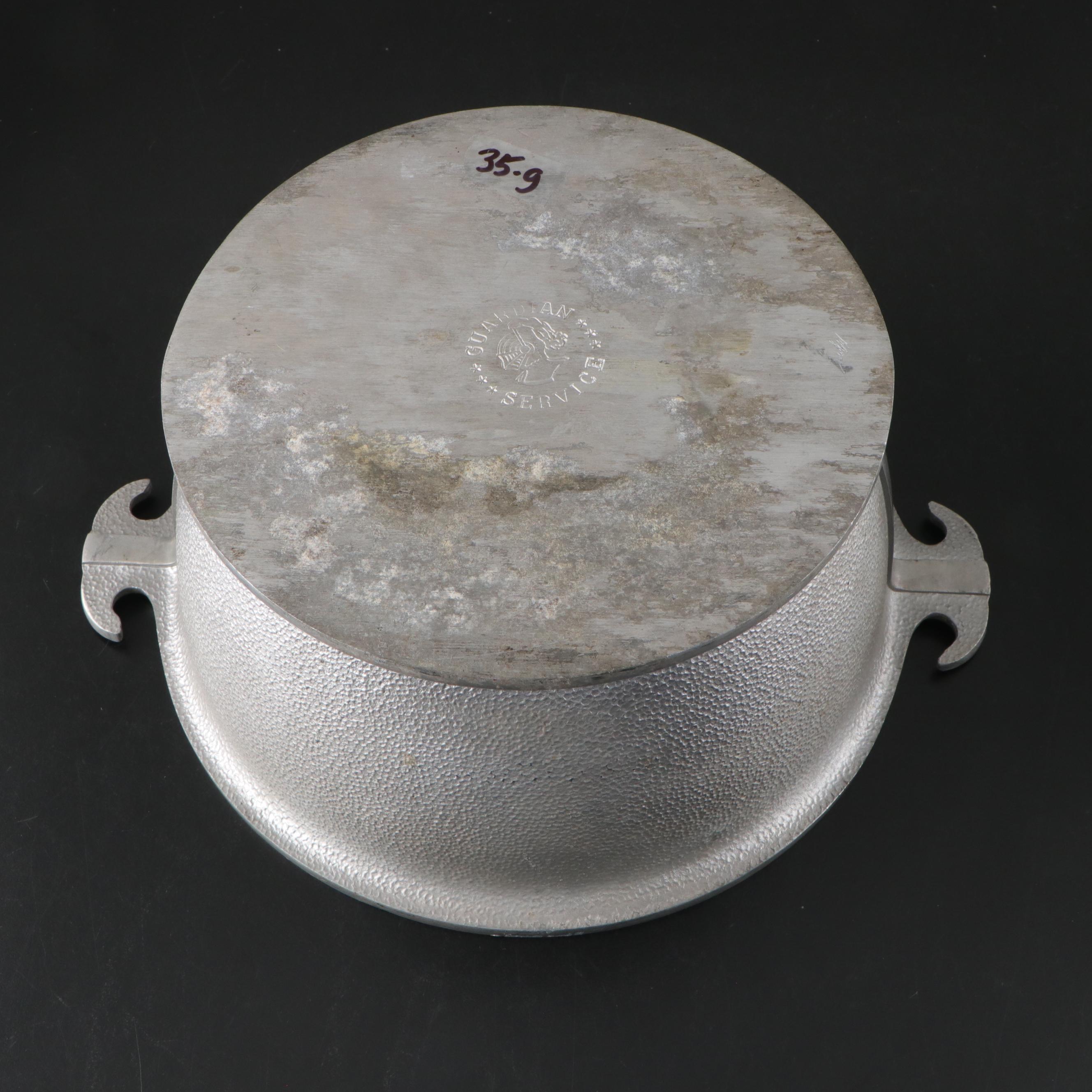 Guardian Service Aluminum Casserole Cookware With Glass Lids, Mid-20th Century