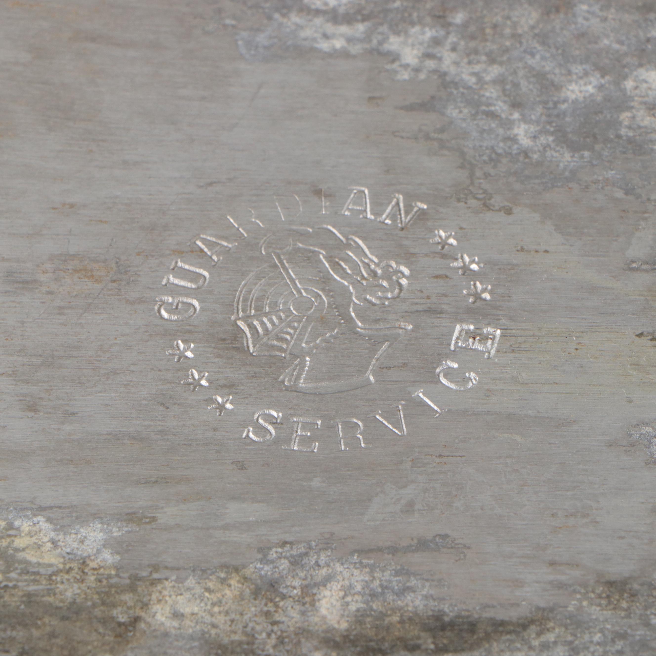 Guardian Service Aluminum Casserole Cookware With Glass Lids, Mid-20th Century