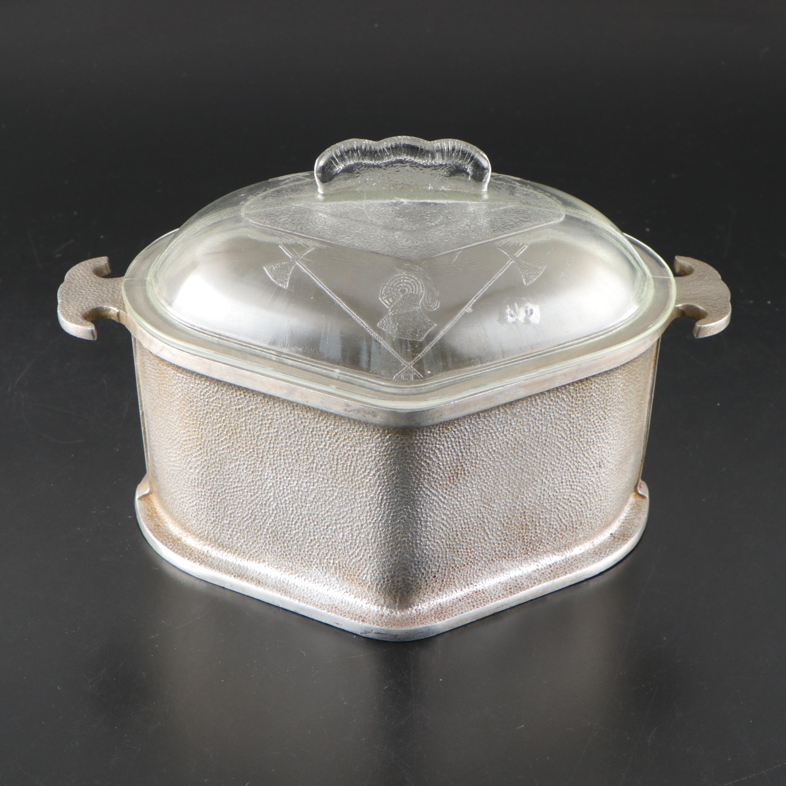 Guardian Service Aluminum Casserole Cookware With Glass Lids, Mid-20th Century