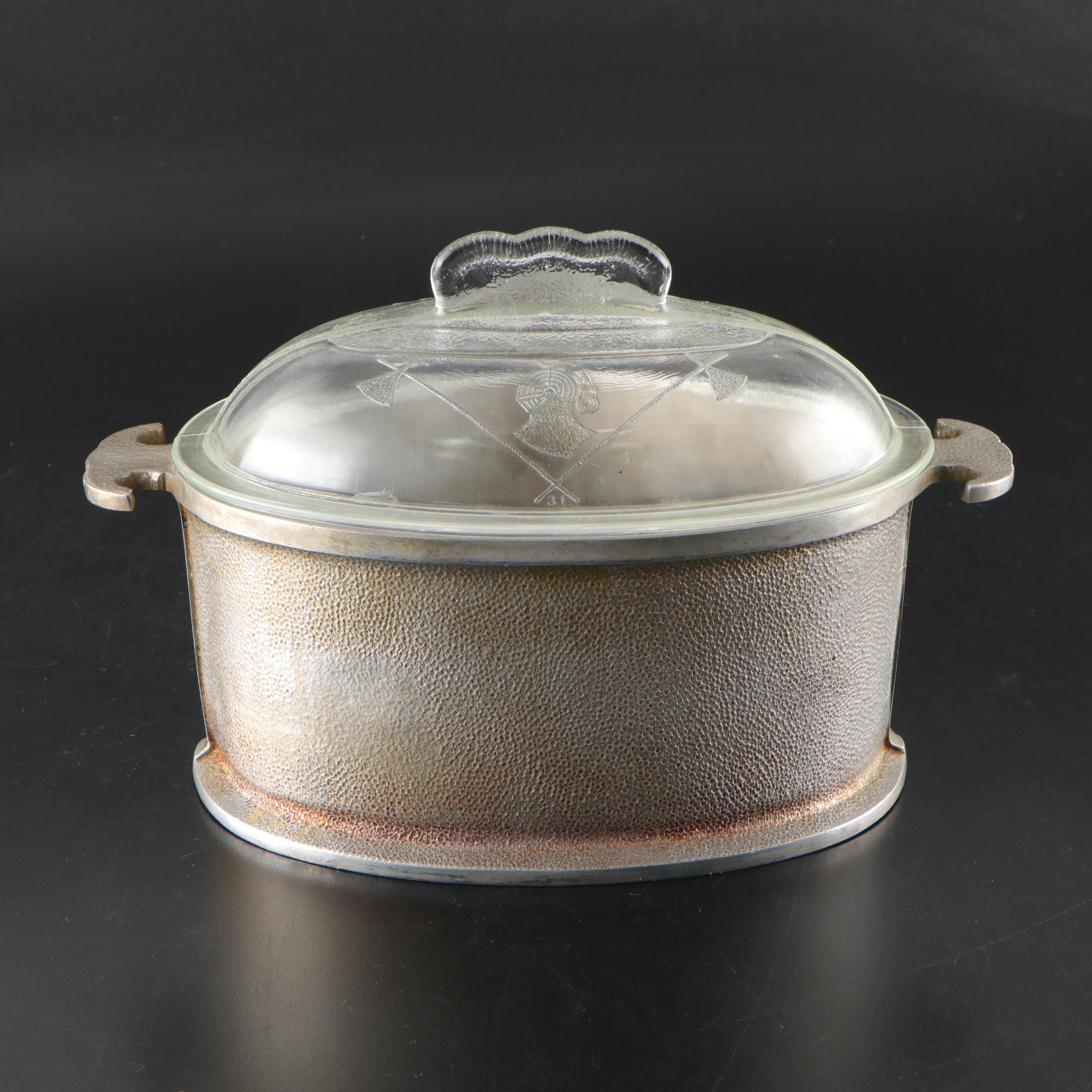 Guardian Service Aluminum Casserole Cookware With Glass Lids, Mid-20th Century