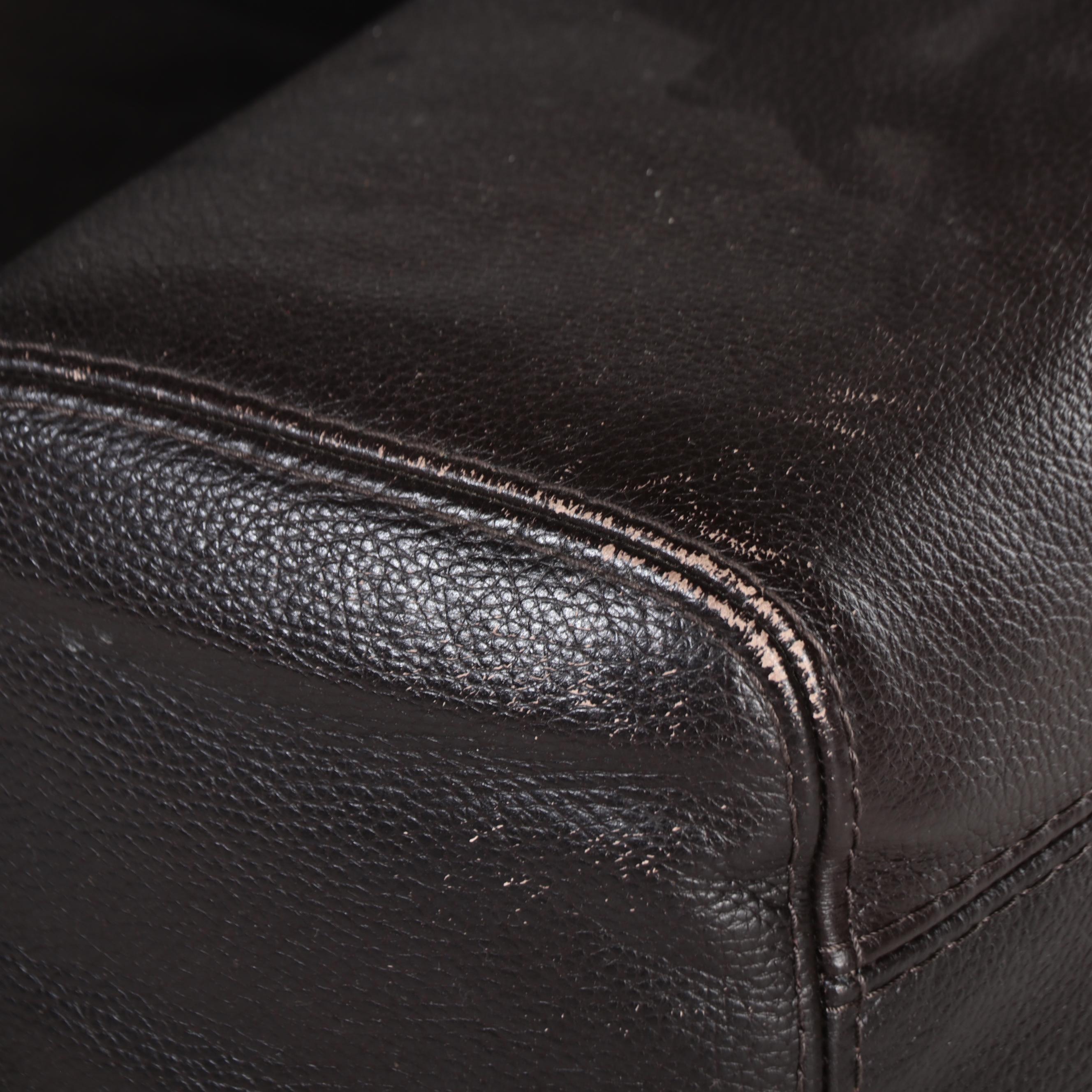 Chateau d'Ax Contemporary Black Leather Sofa