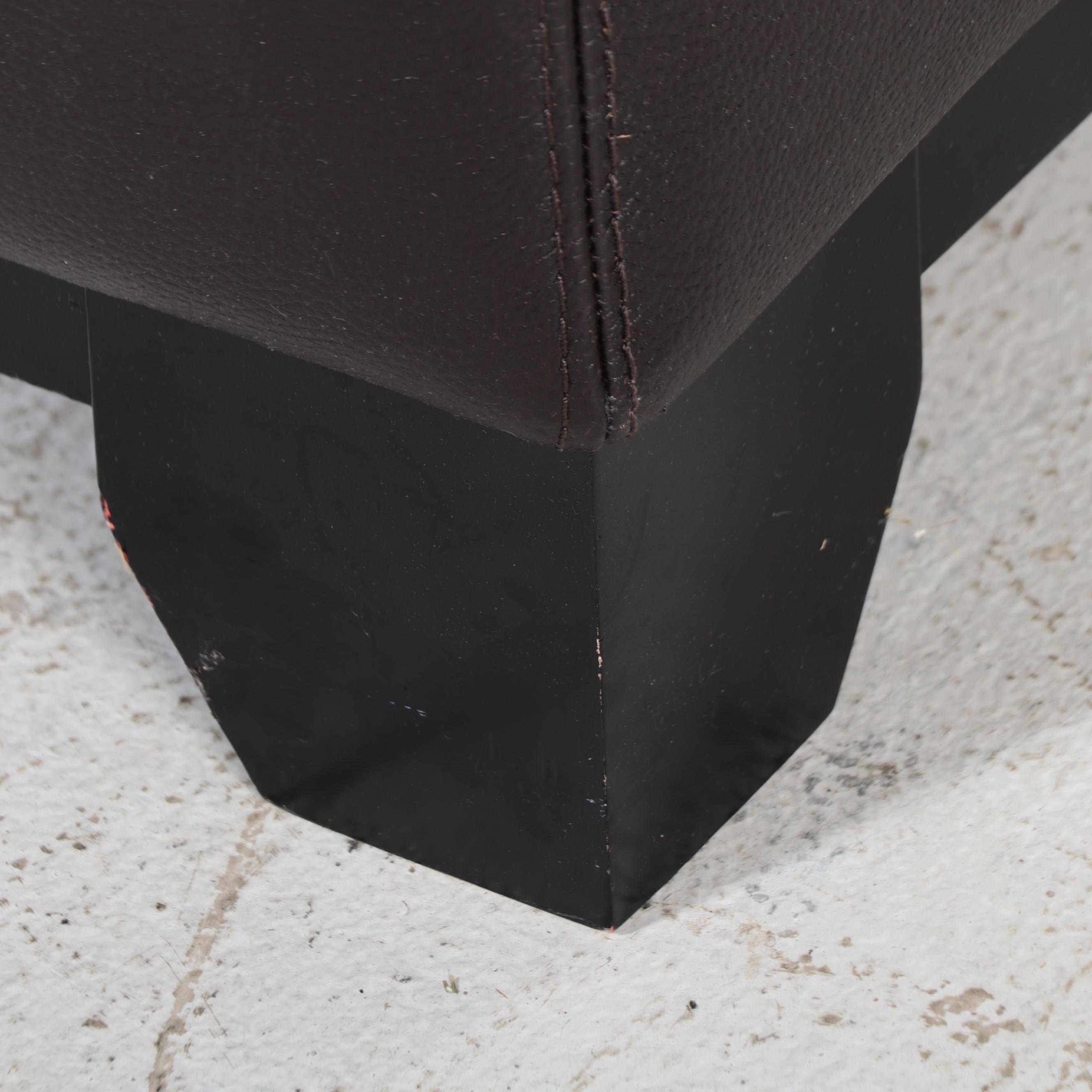 Chateau d'Ax Contemporary Black Leather Sofa