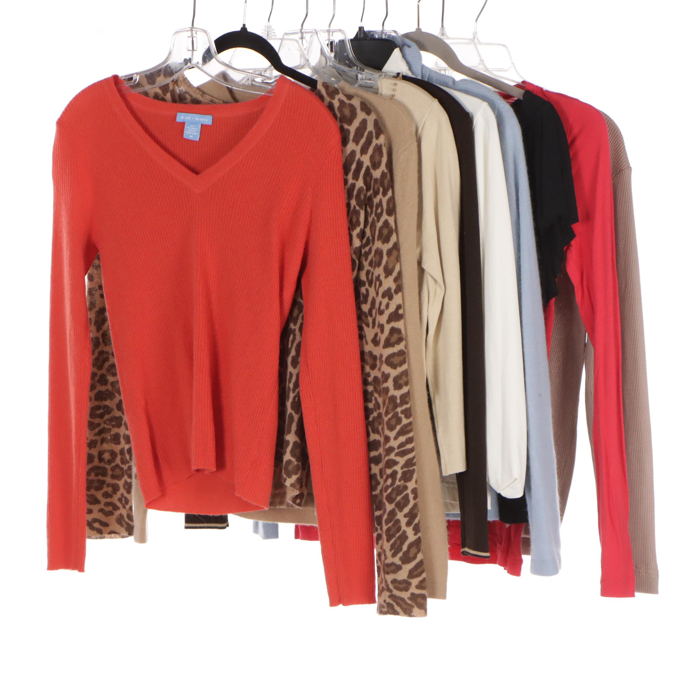 White + Warren and Other Sweaters with Ralph Lauren & More Long-Sleeve Tops