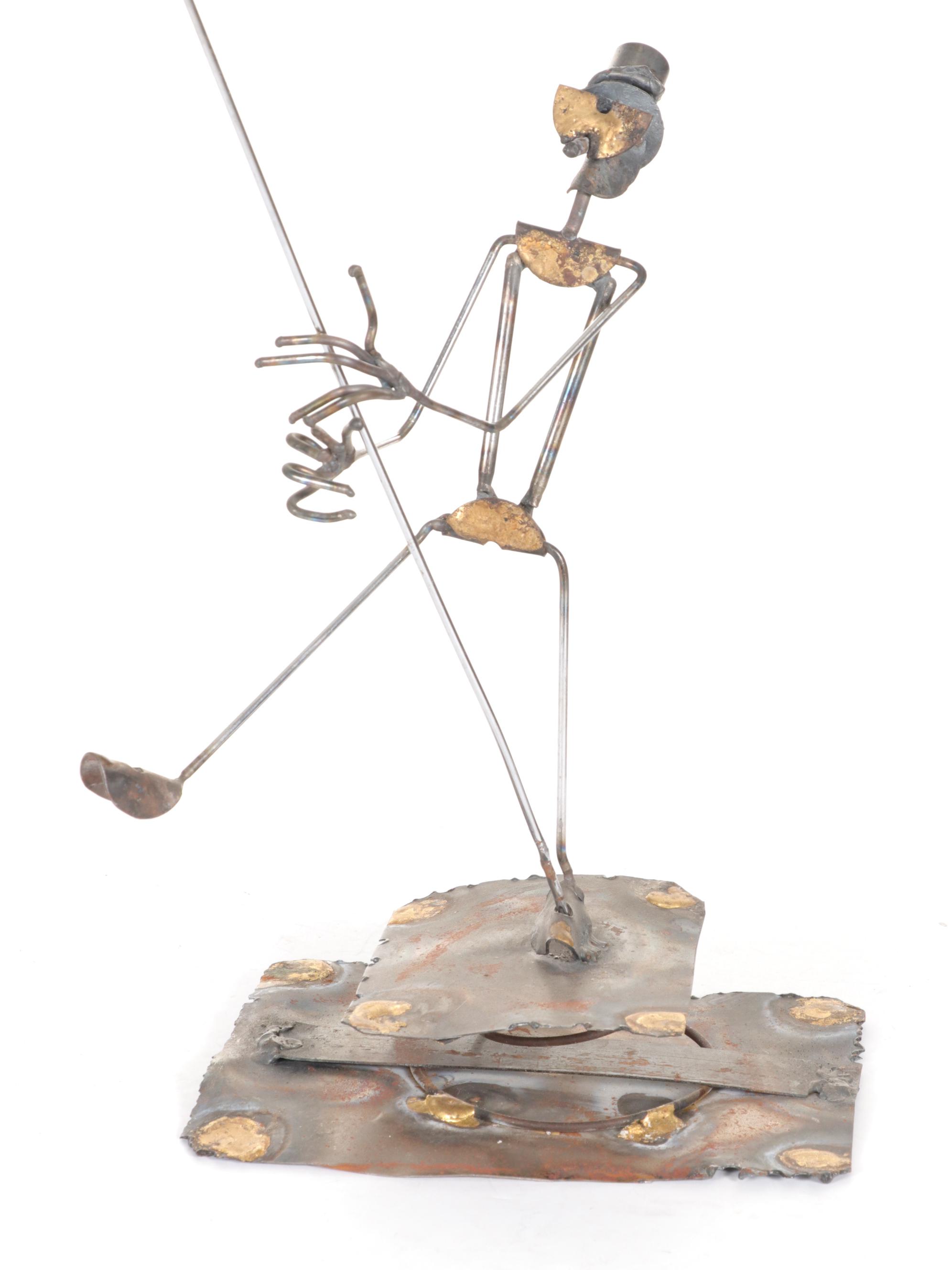 Bob Ragland Celebratory Figure Welded Metal Sculptures, Late 20th Century