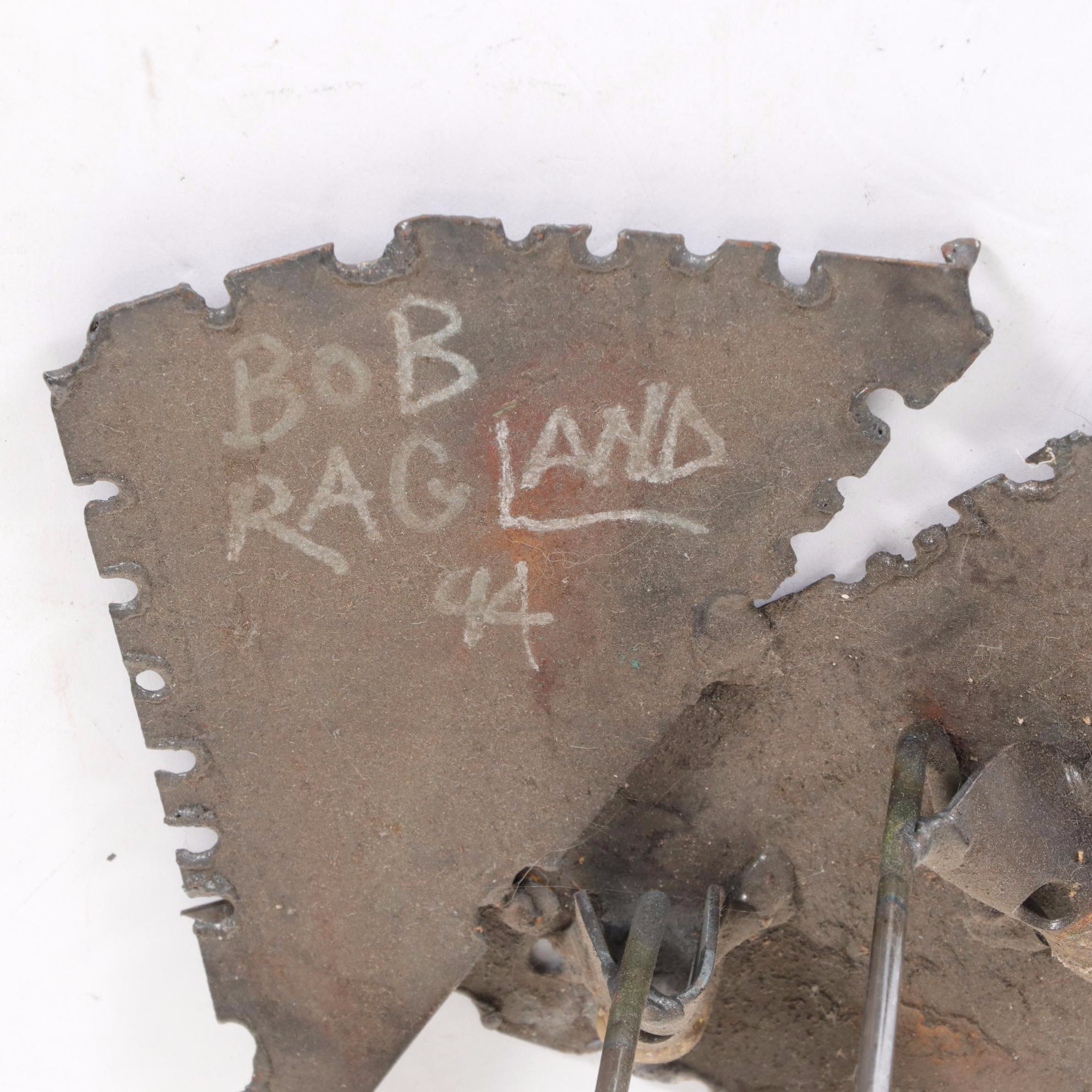 Bob Ragland Celebratory Figure Welded Metal Sculptures, Late 20th Century