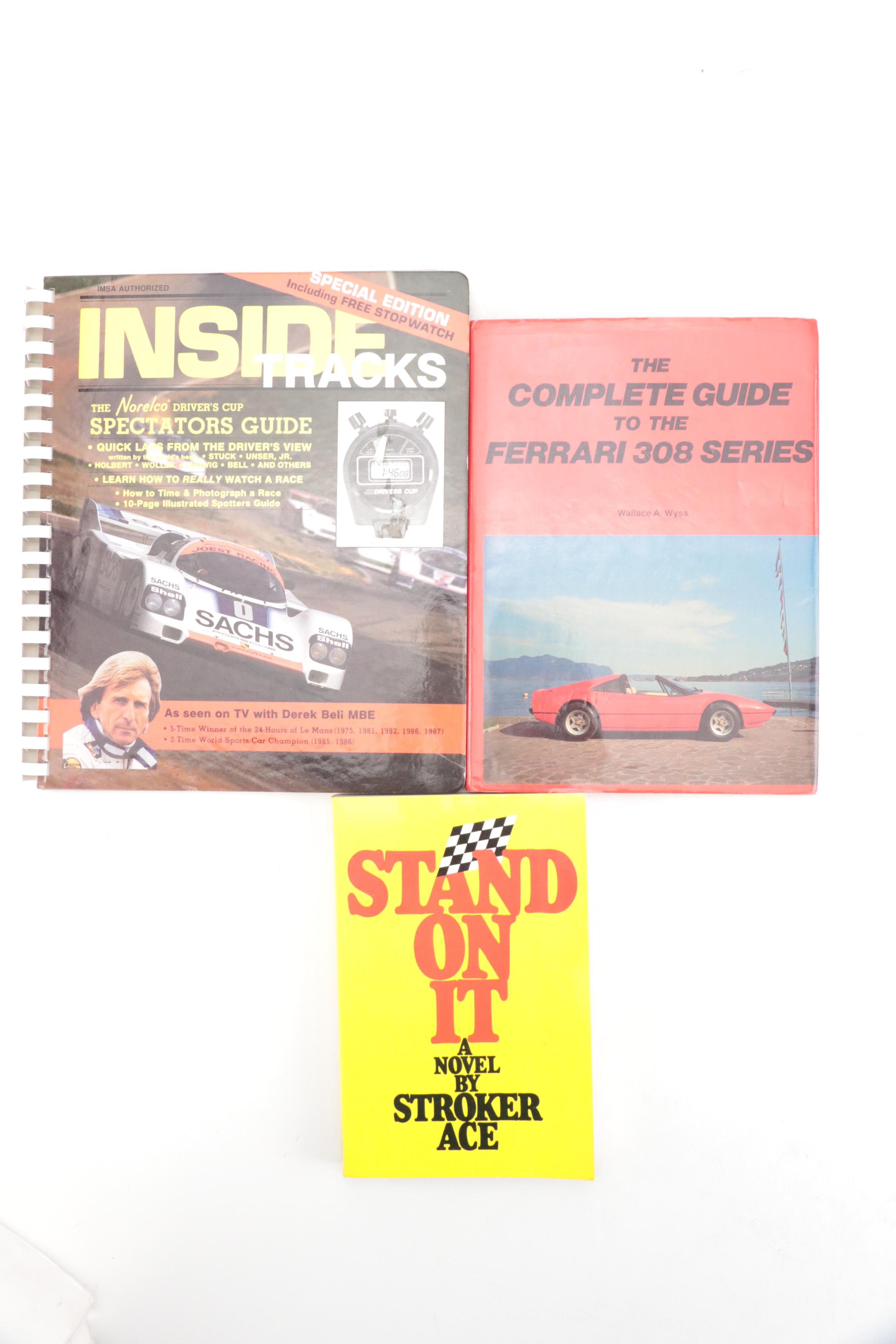 Ferrari Diecast Model Cars with "Stand On It" by Stroker Ace & Other Literature