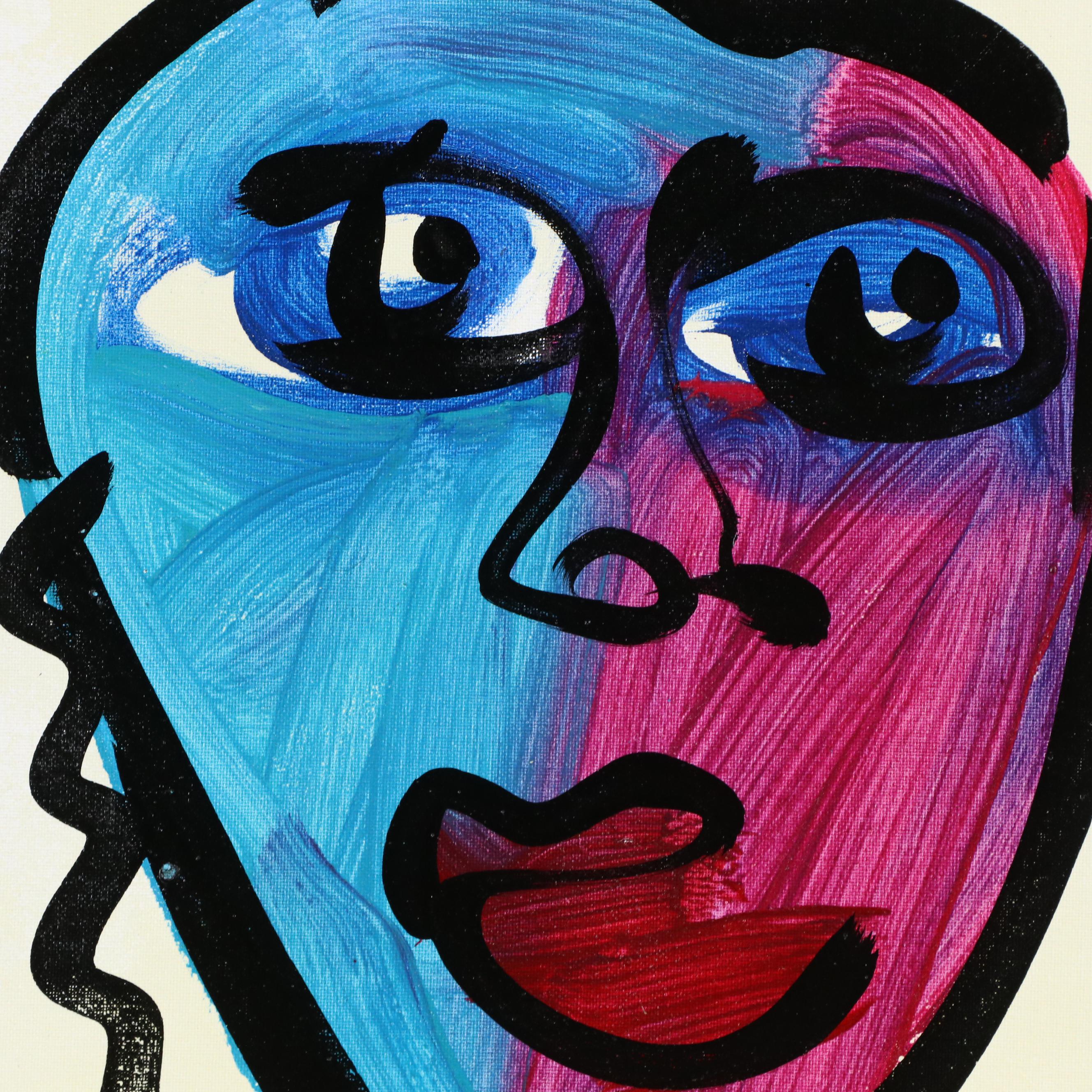 Peter Robert Keil Abstract Acrylic Portrait