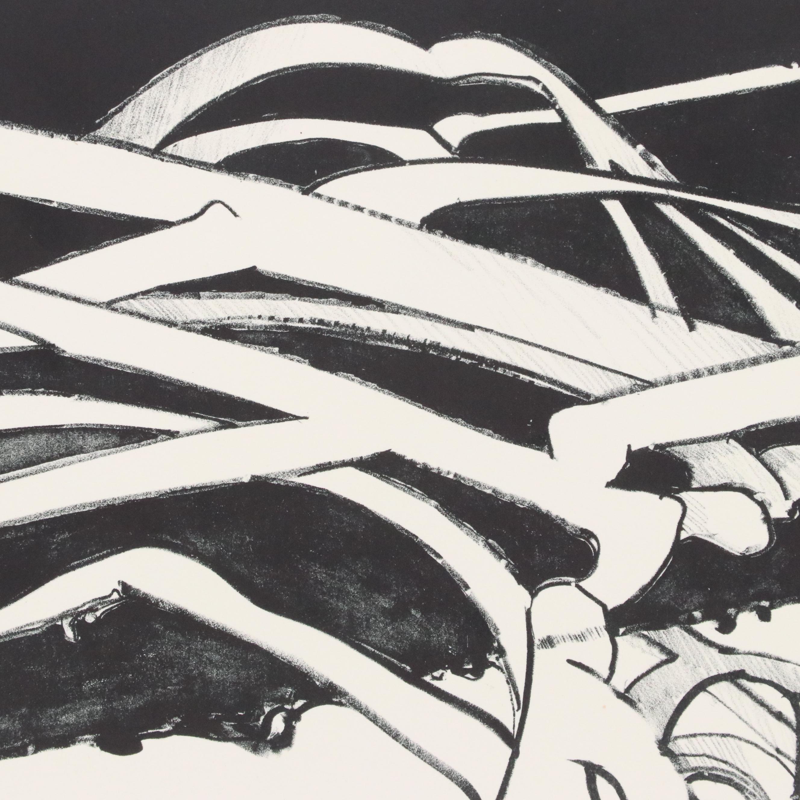 Richard Howard Hunt Abstract Lithograph, 1972