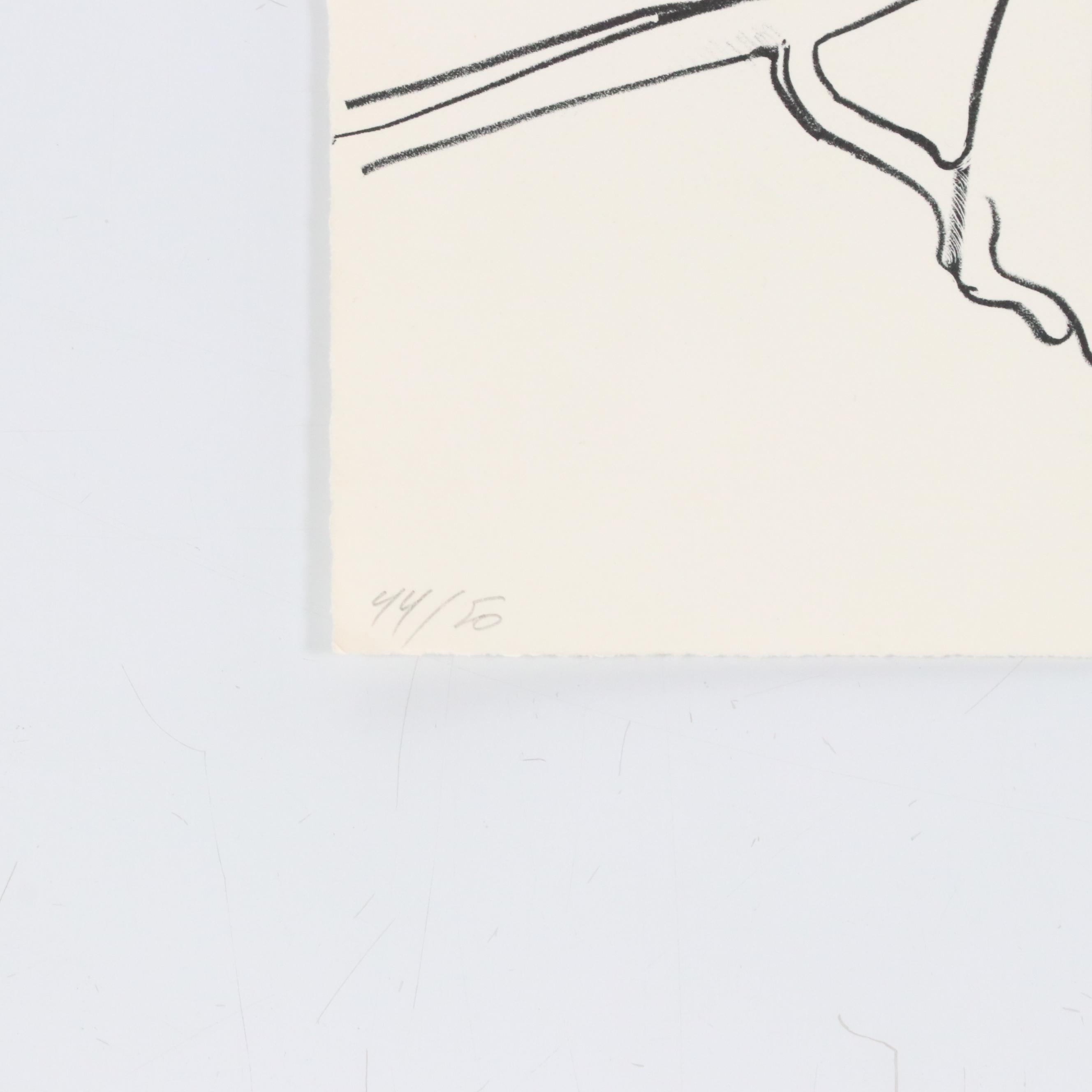 Richard Howard Hunt Abstract Lithograph, 1972