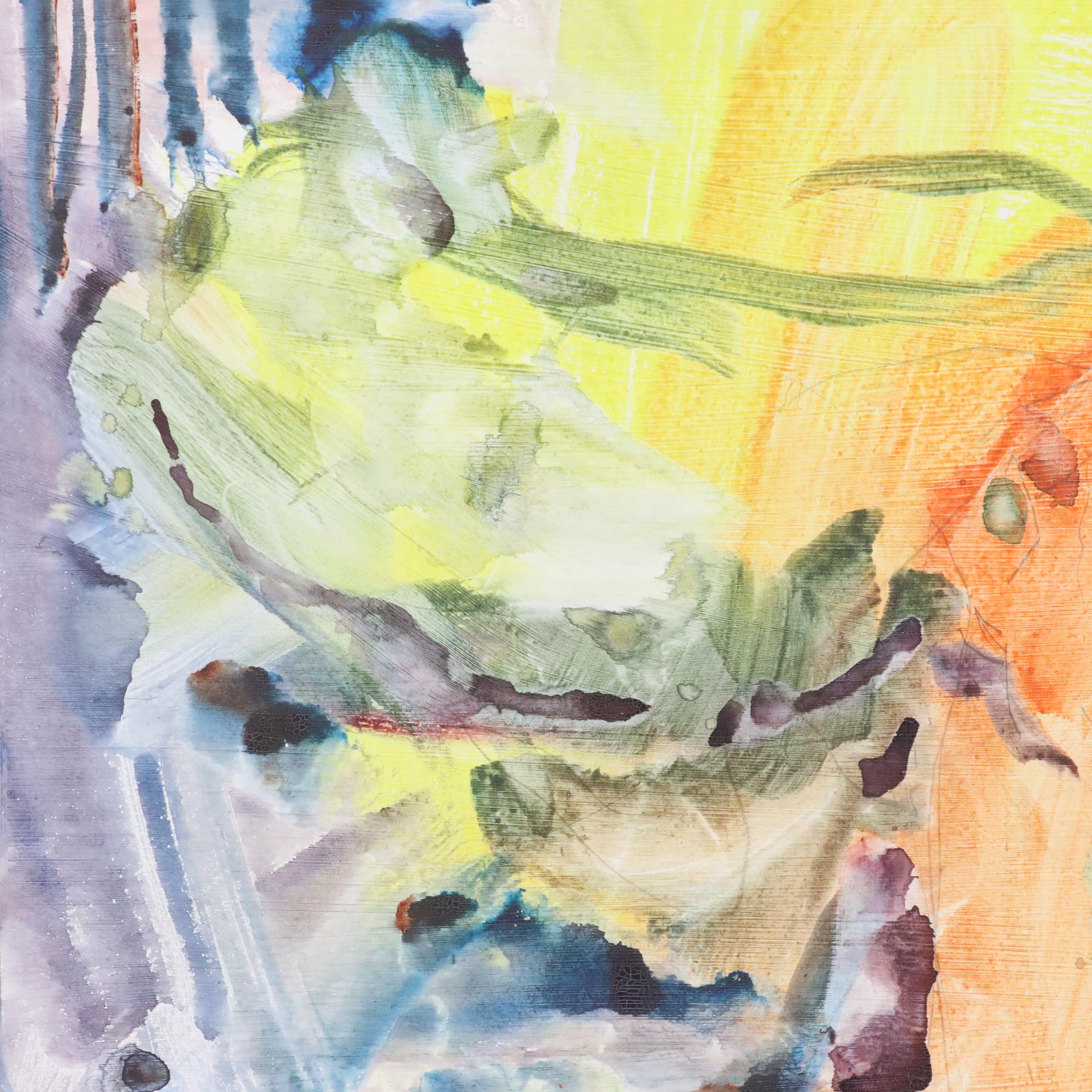 Jack Meanwell Modern Watercolor Portrait, 1981