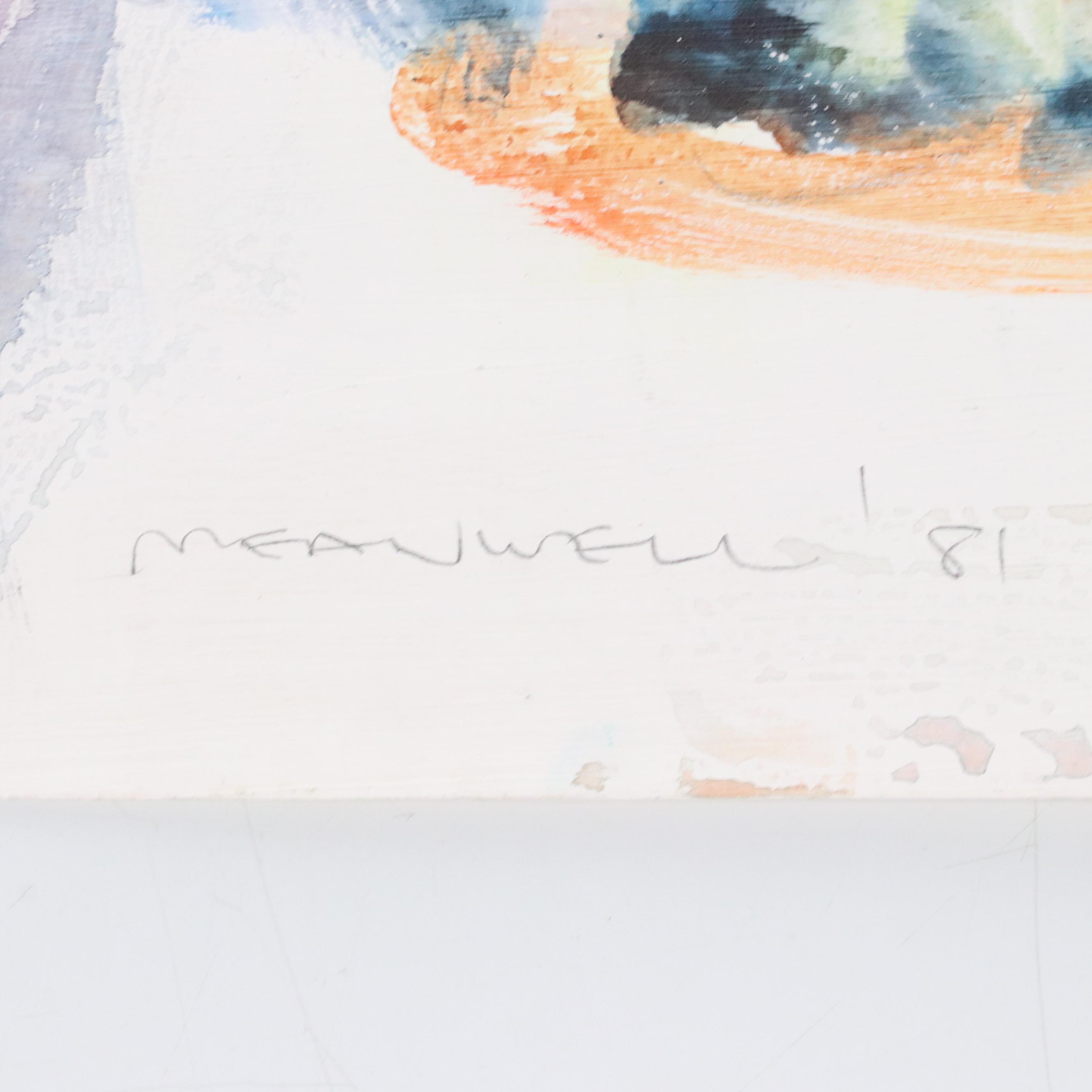 Jack Meanwell Modern Watercolor Portrait, 1981