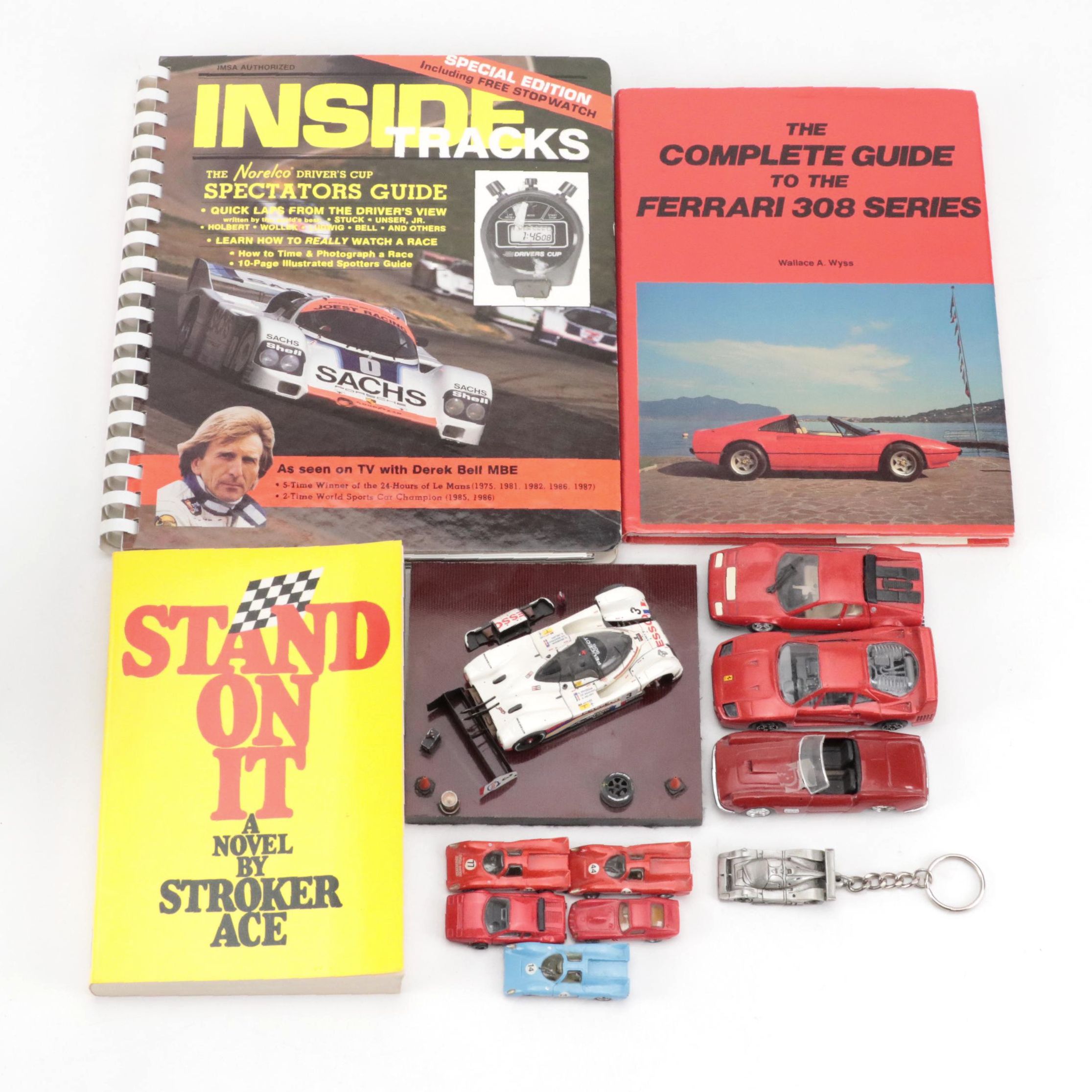 Ferrari Diecast Model Cars with "Stand On It" by Stroker Ace & Other Literature