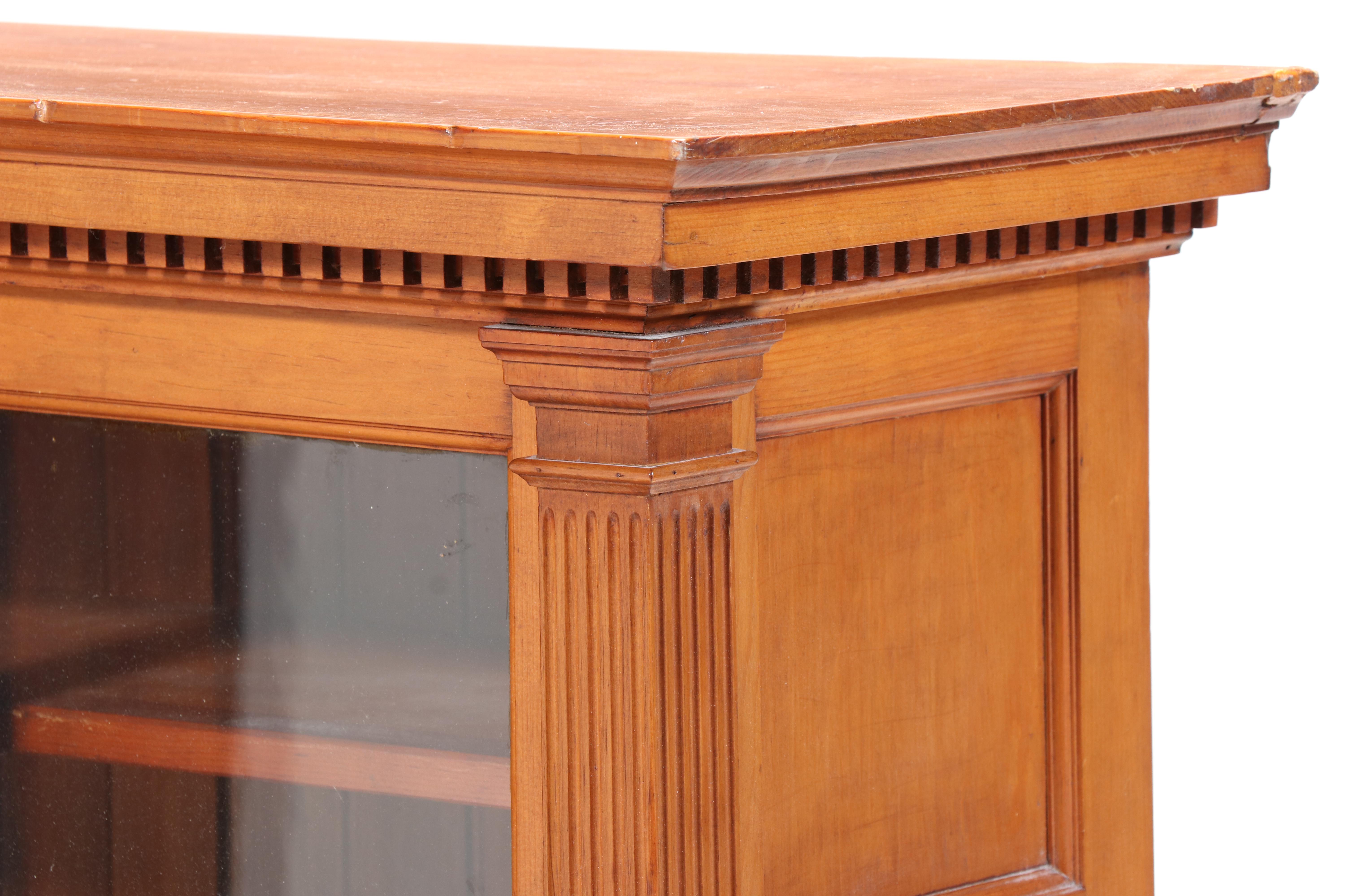 Victorian Walnut Built-In Corner Bookcase