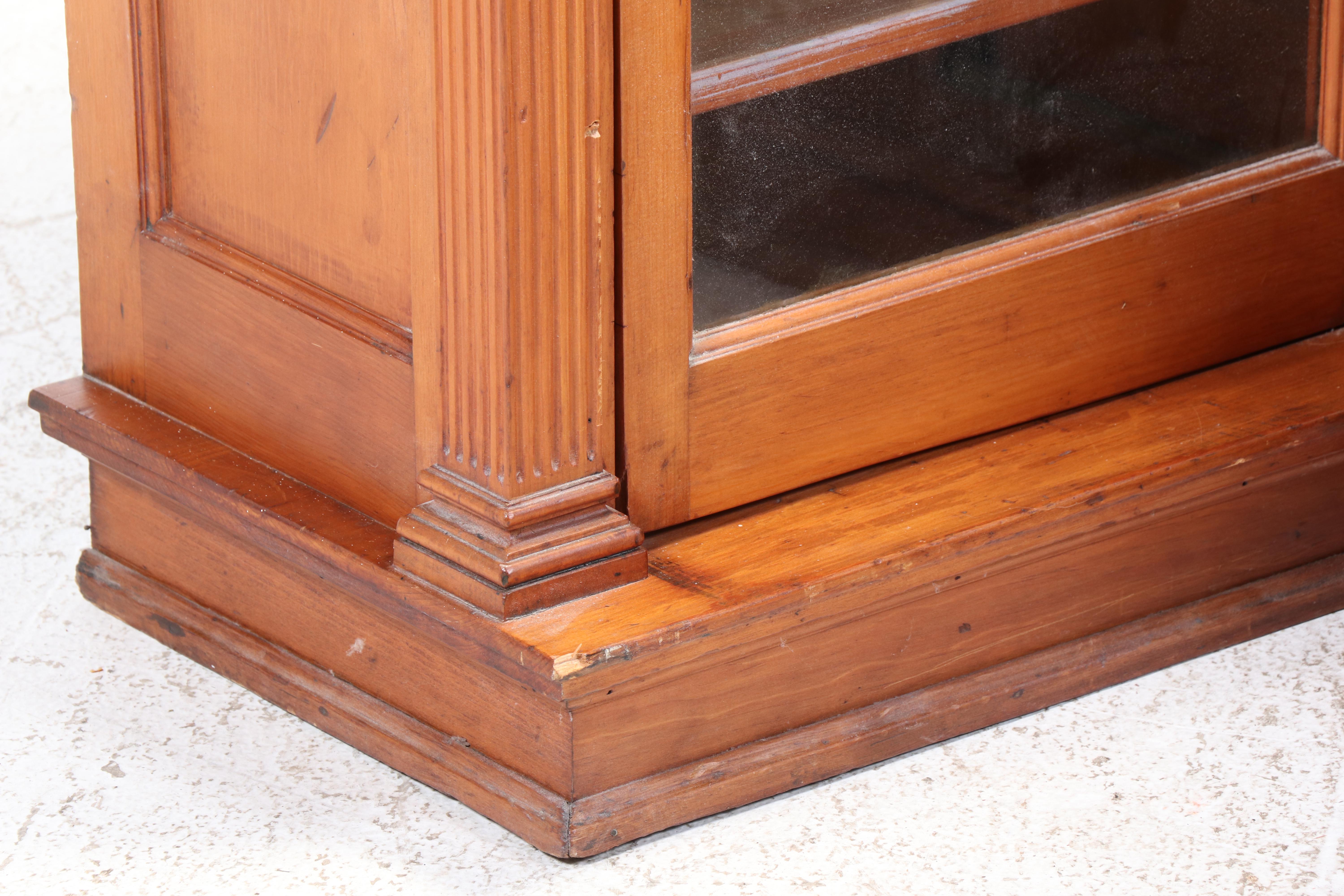 Victorian Walnut Built-In Corner Bookcase