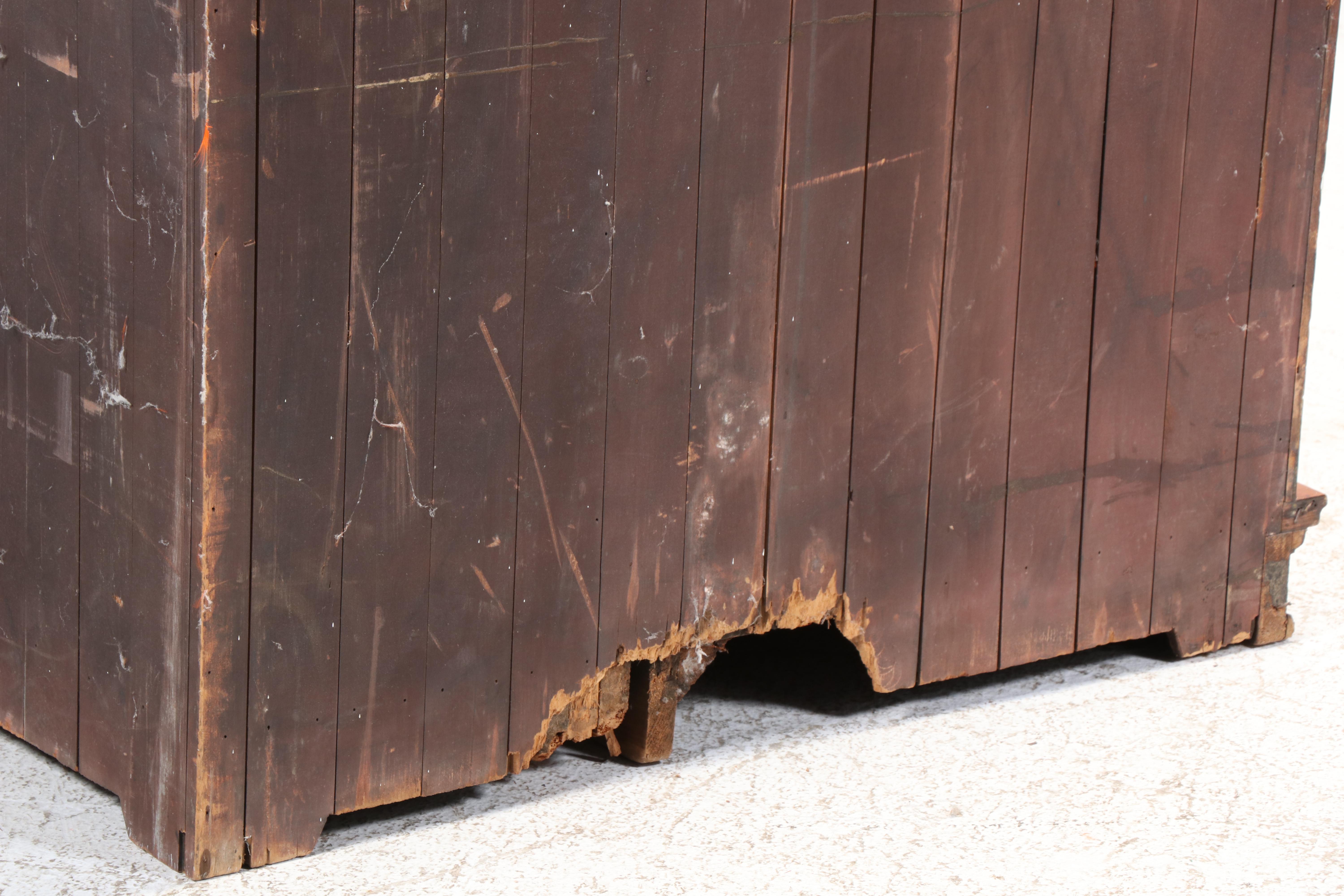 Victorian Walnut Built-In Corner Bookcase